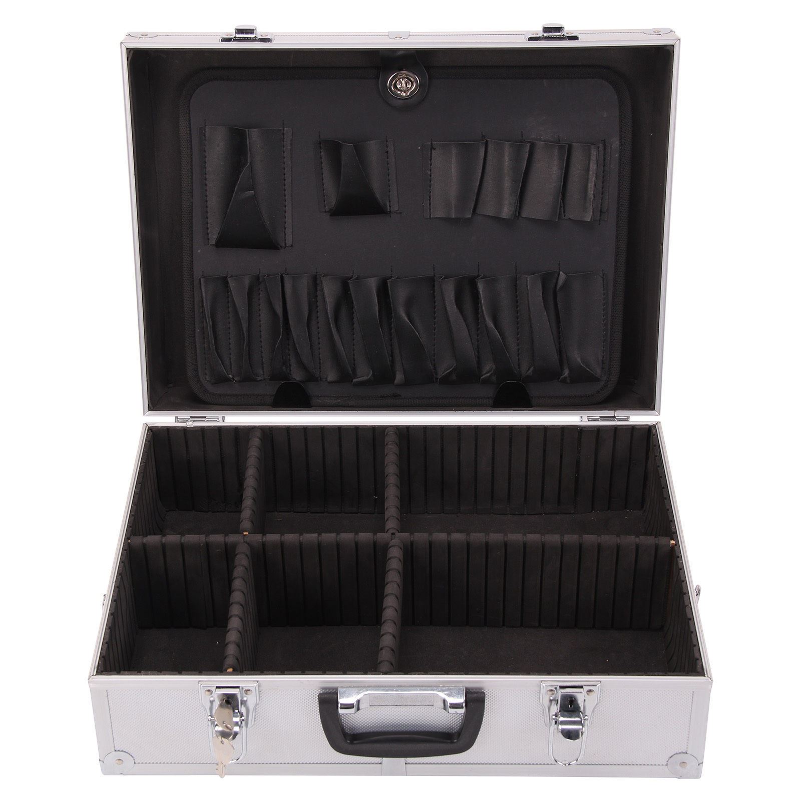 Electricians Aluminium Flight Case Toolbox Tool Organiser Lockable Storage Box eBay