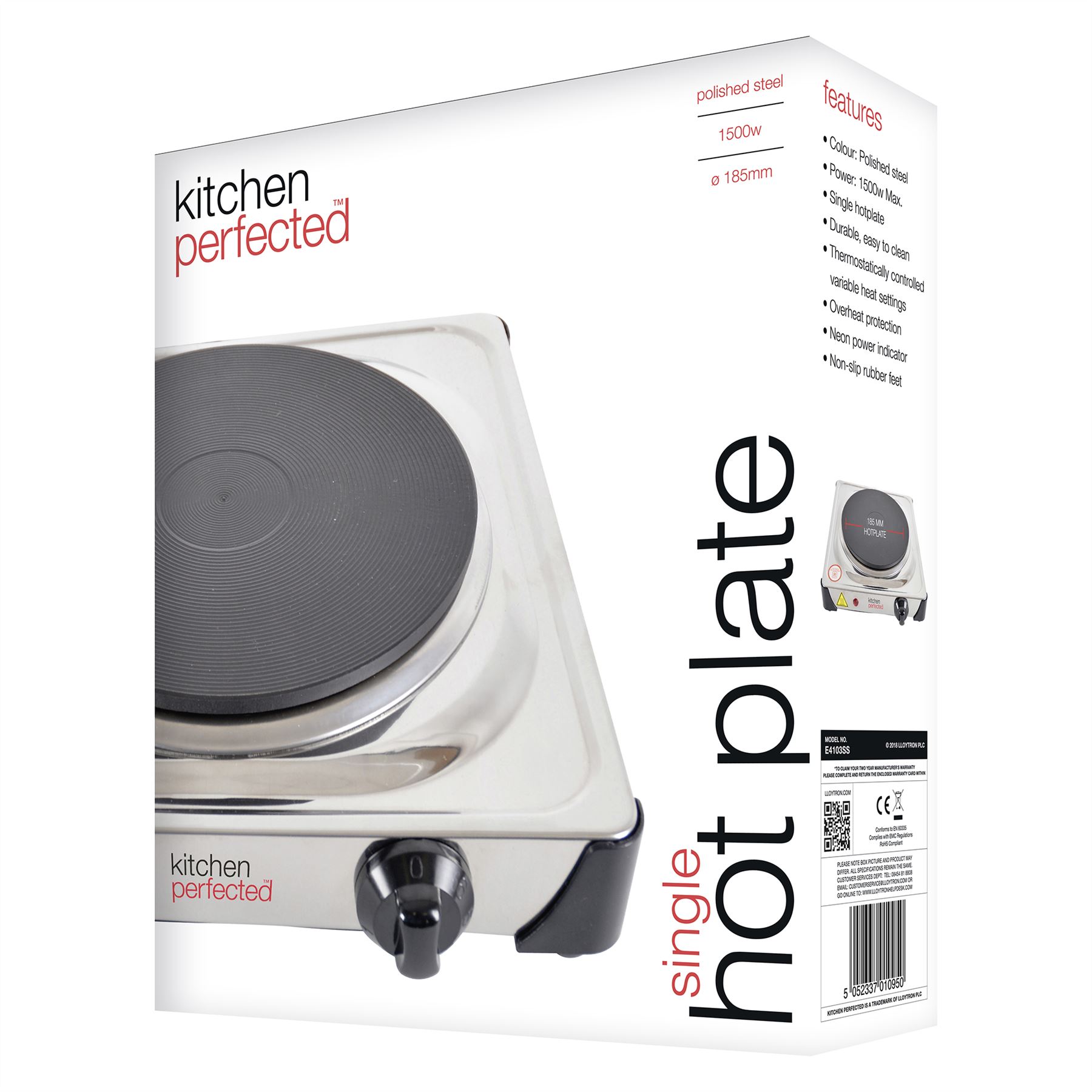 Hot Plate Single Cooker Hob 1500W Table Top Portable Stainless Steel eBay