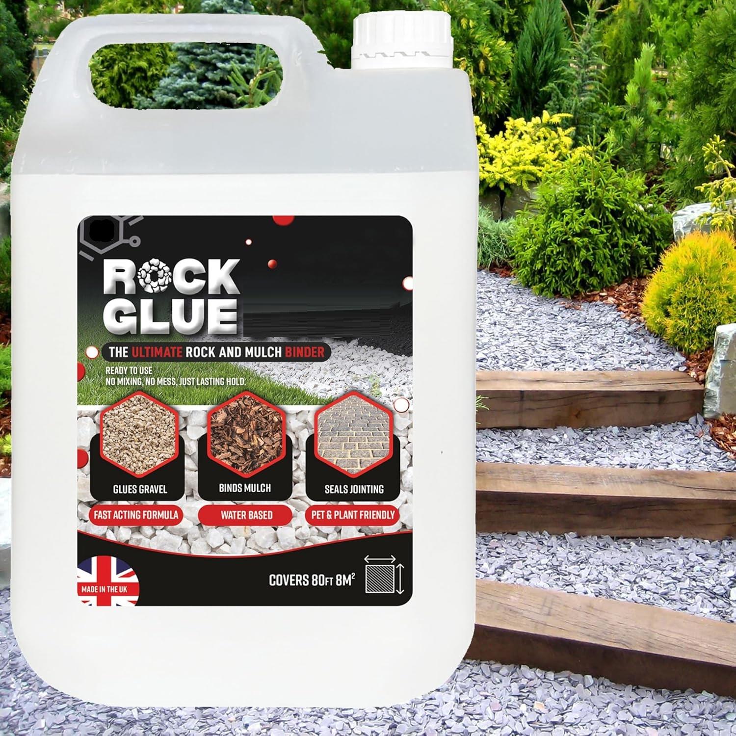 Rock Glue Pro 5L Binder Mulch Gravel Stone Bonding Formula | eBay UK