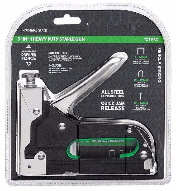 HEAVY DUTY STAPLE GUN STAPLER TACKER WITH STAPLES FABRIC UPHOLSTERY