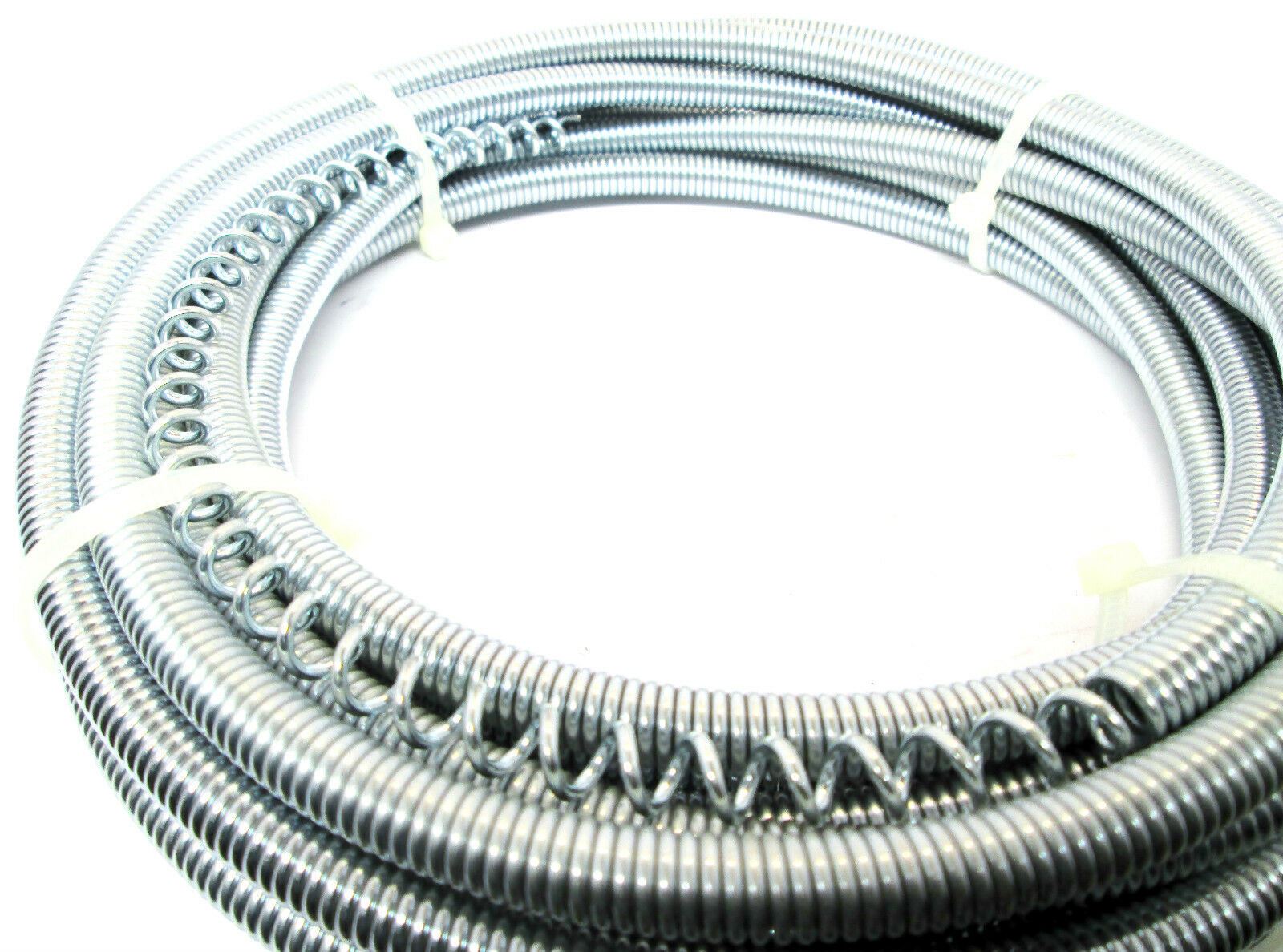 5m x 9mm Steel Coiled Drain Sink Shower Bath Unblocker Plunger Pipe