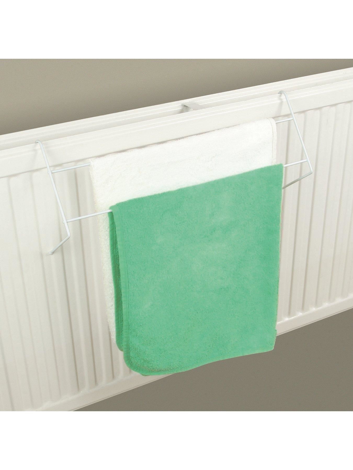 Radiator Towel 2 Bar Holder Clothes Airer Dryer Drying Rack Rail eBay
