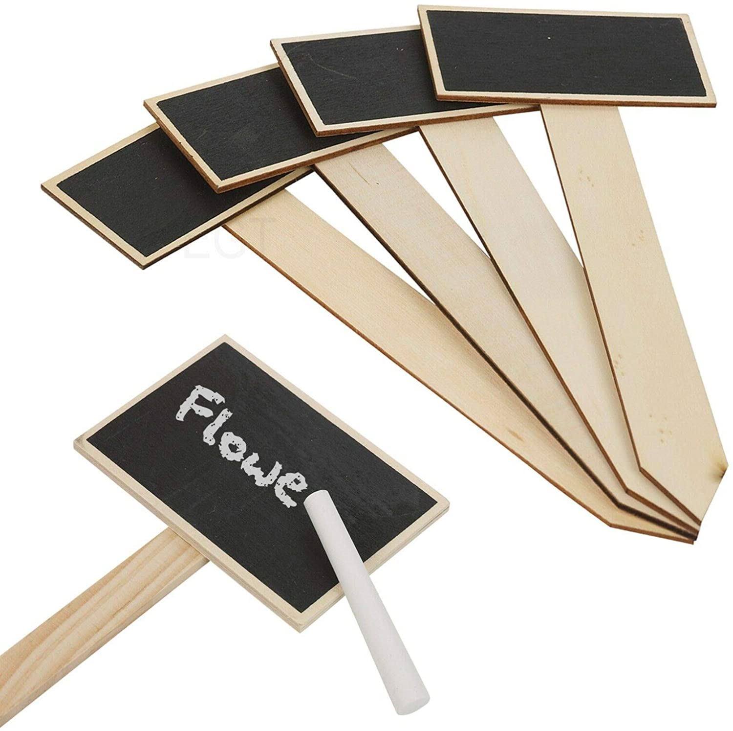 Wooden Herb Plant Pot Blackboard Garden Kitchen Seed Flower Labels