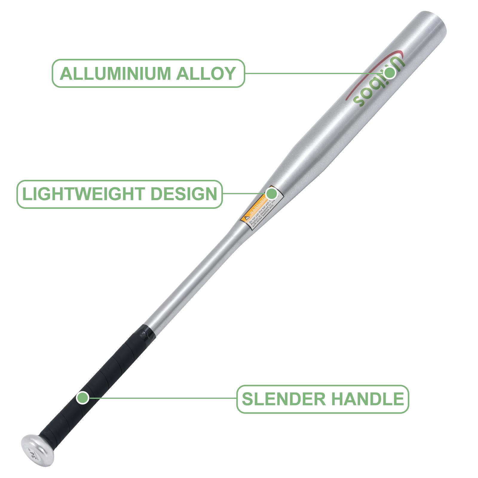34” Heavy Duty Aluminium Metal Baseball Rounder Softball Bat Silver Pole Stick - Produktbild 2