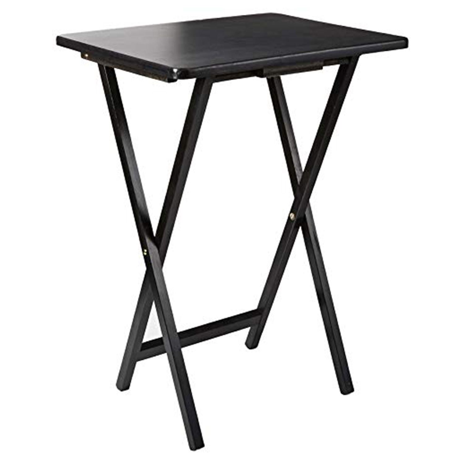 Folding Snack Table Wooden TV Side Laptop Coffee Tea Picnic New By Unibos - Picture 7 of 50