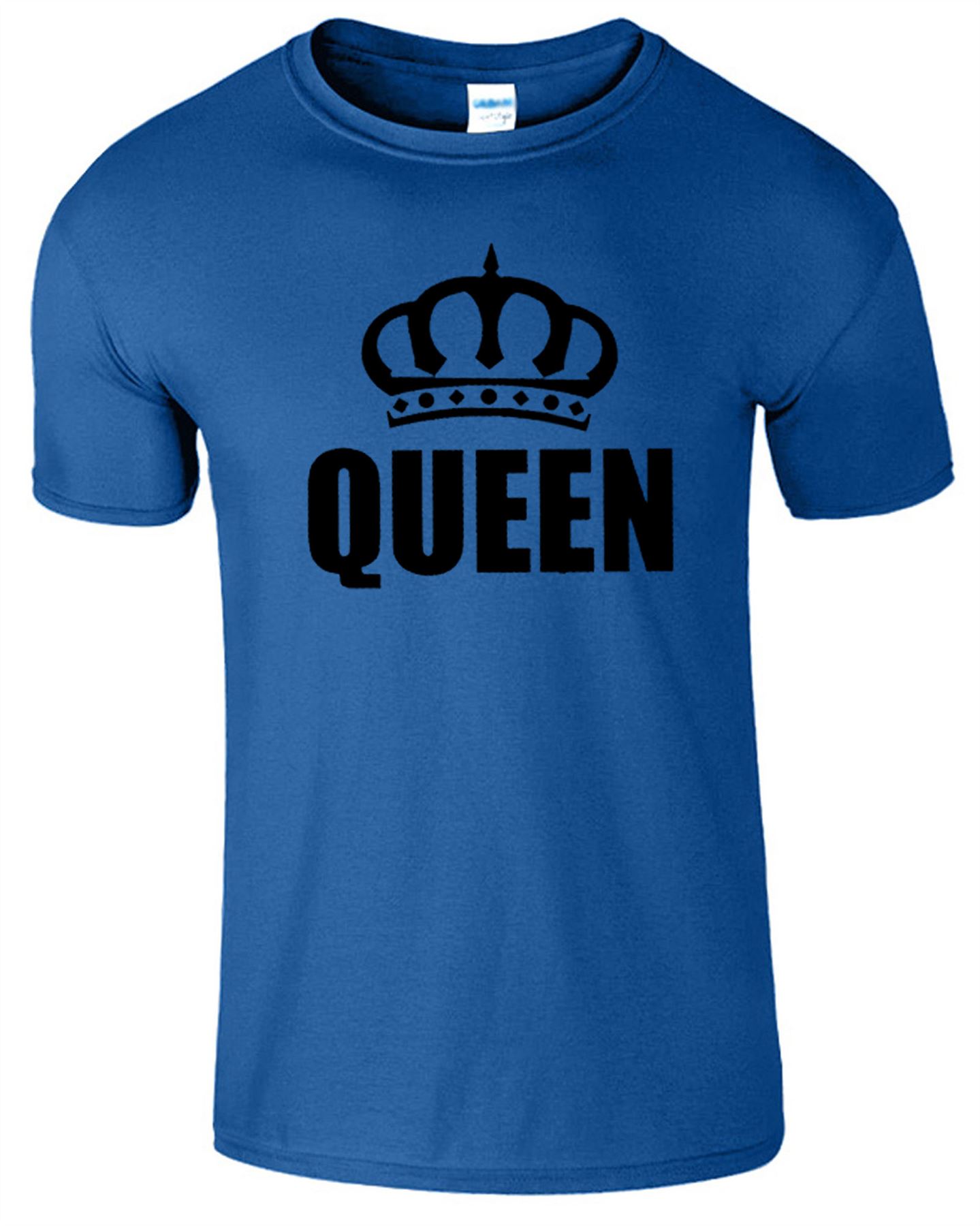 King And Queen T Shirt Mens Womens Crown Logo Romantic Couple Top Tee T-Shirt w