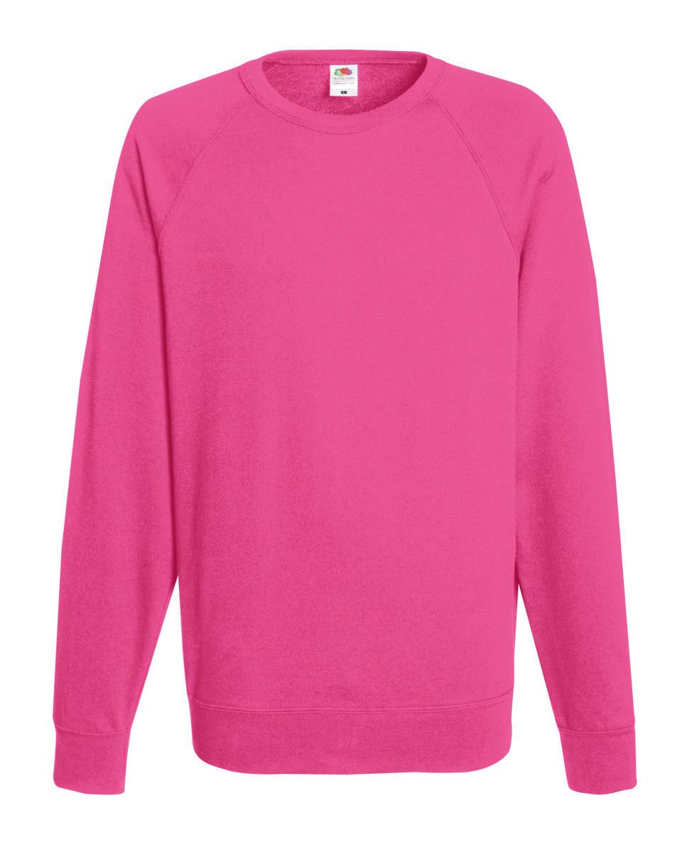 Fruit Of The Loom Mens Sweat Lightweight Raglan Sweatshirt SS970 Casual Jumper | eBay