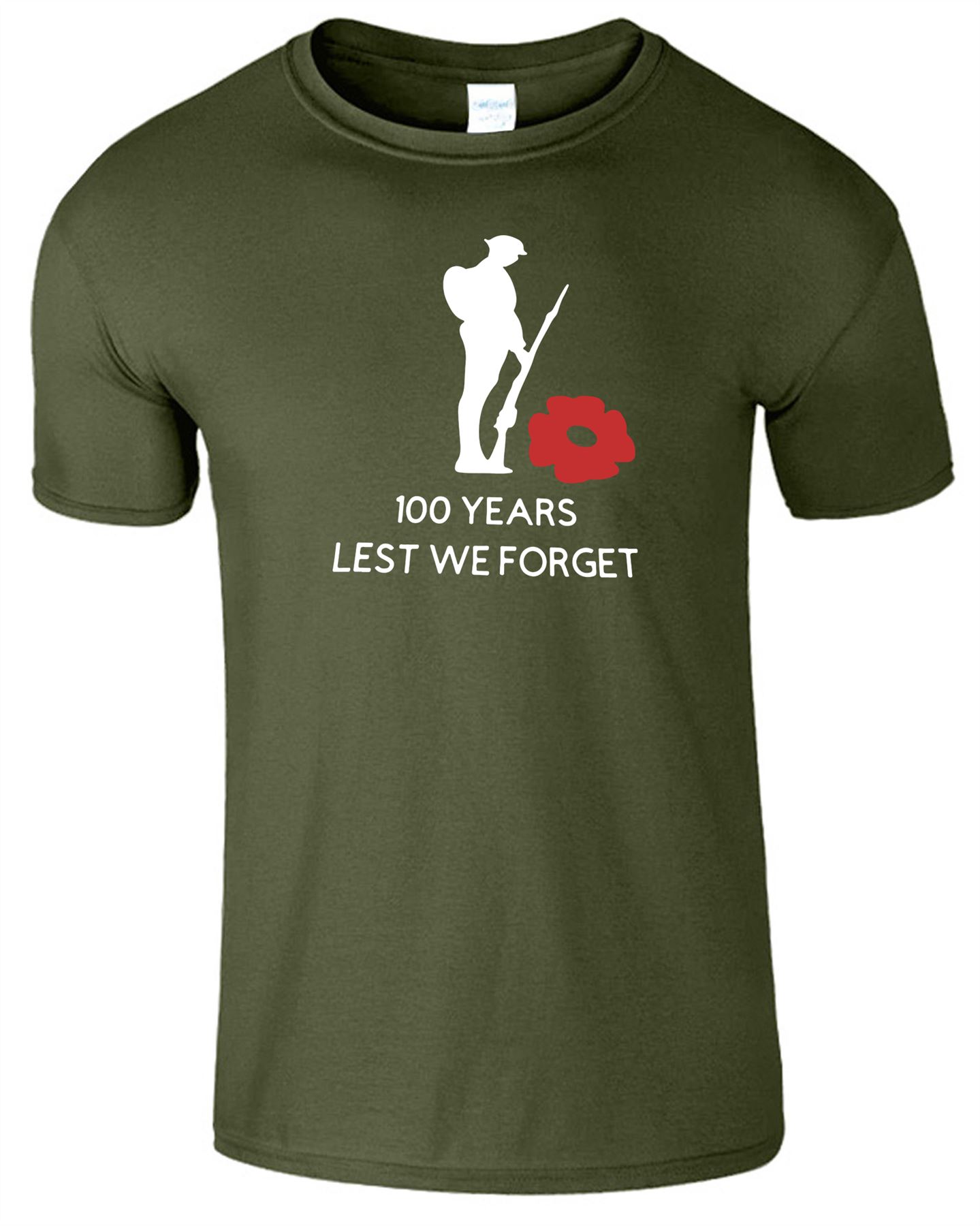 Soldiers Remembrance Day Mens T-Shirt Lest We Forget Womens Gift Top T Shirt