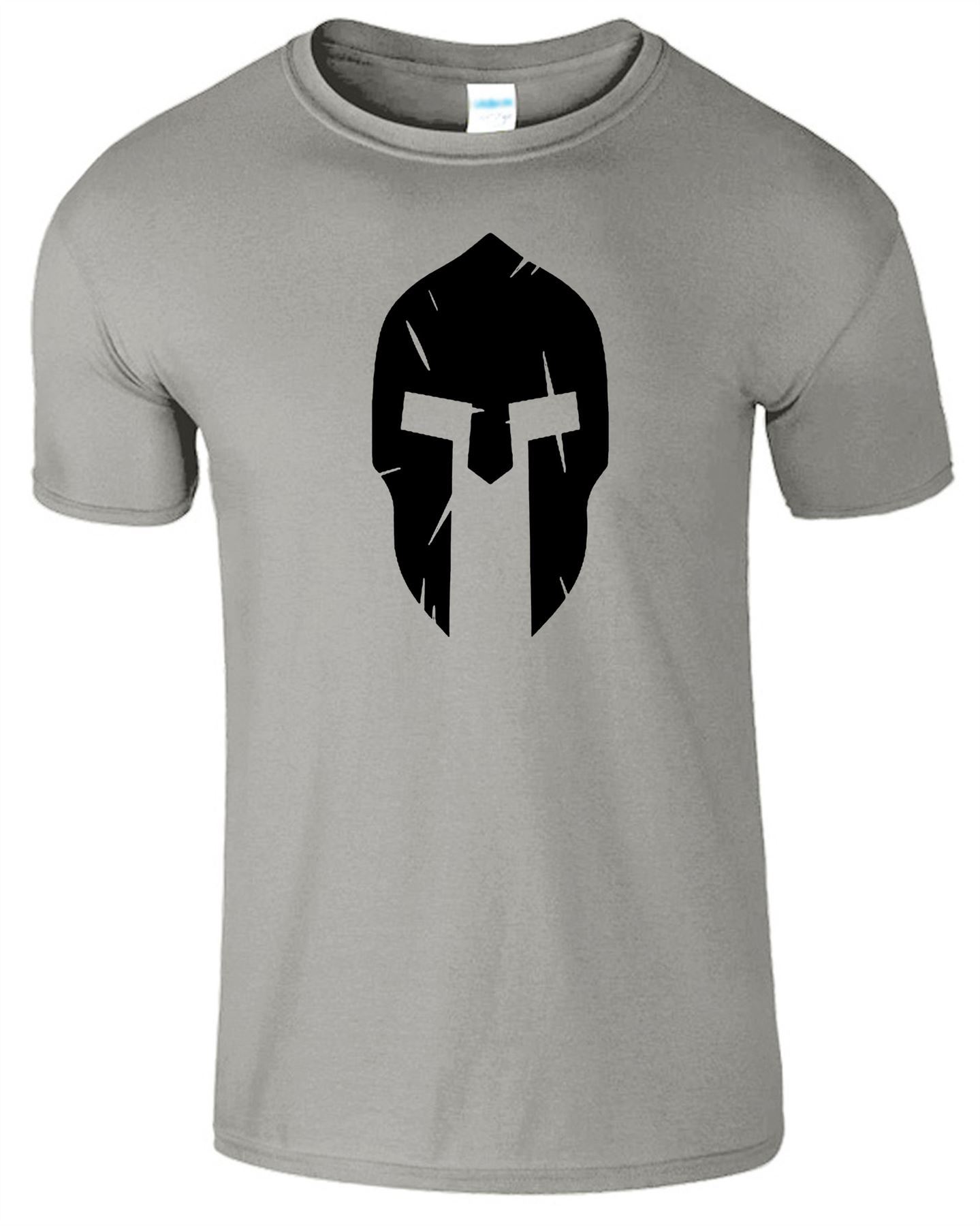 Spartan Helmet Mens TShirt Training Workout Bodybuilding