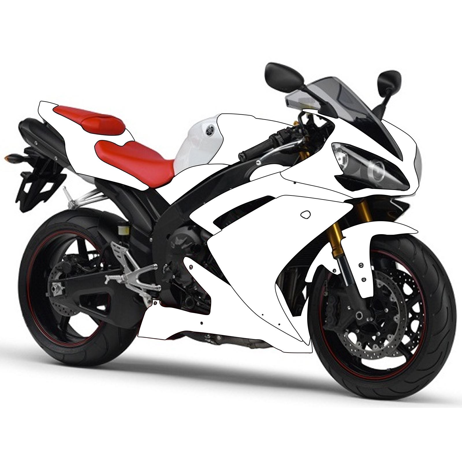 ZXMOTO Unpainted Fairing Kit For Yamaha YZF R1 (2007-2008) – Full 26-Piece ABS Bodywork Set - View #5