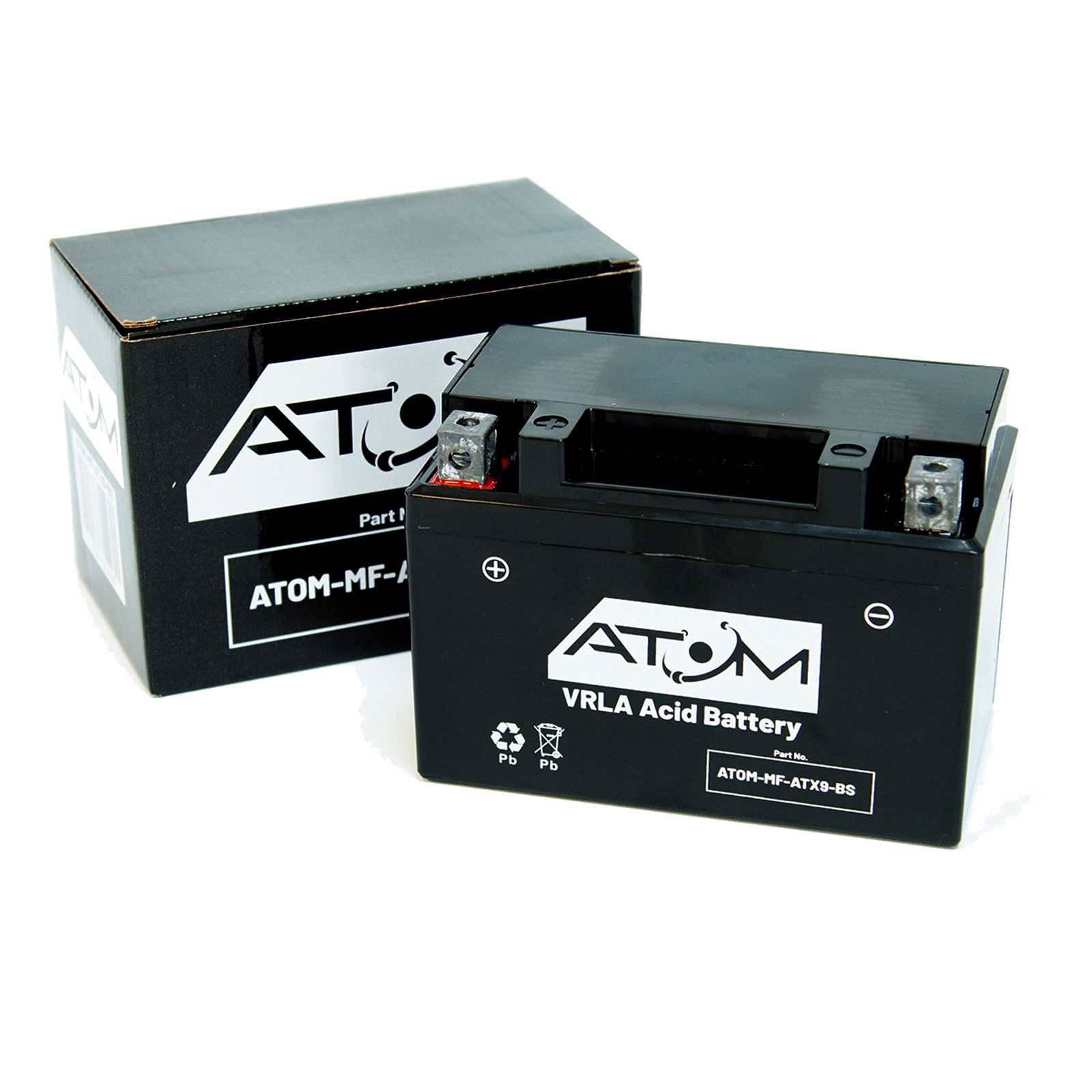 YTX9-BS - Atom Maintenance Free Battery for Kawasaki ZX-6R Ninja