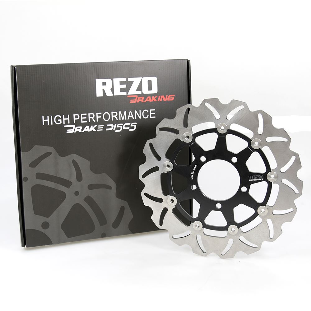 Rezo Wavy Front Brake Rotor Discs Pair for Kawasaki Z 1000 17-20