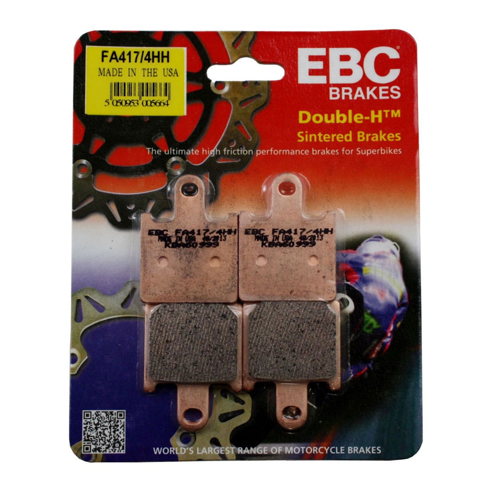 EBC FA417/4HH Sintered Brake Pads for Kawasaki ZX-6R Ninja 07-08