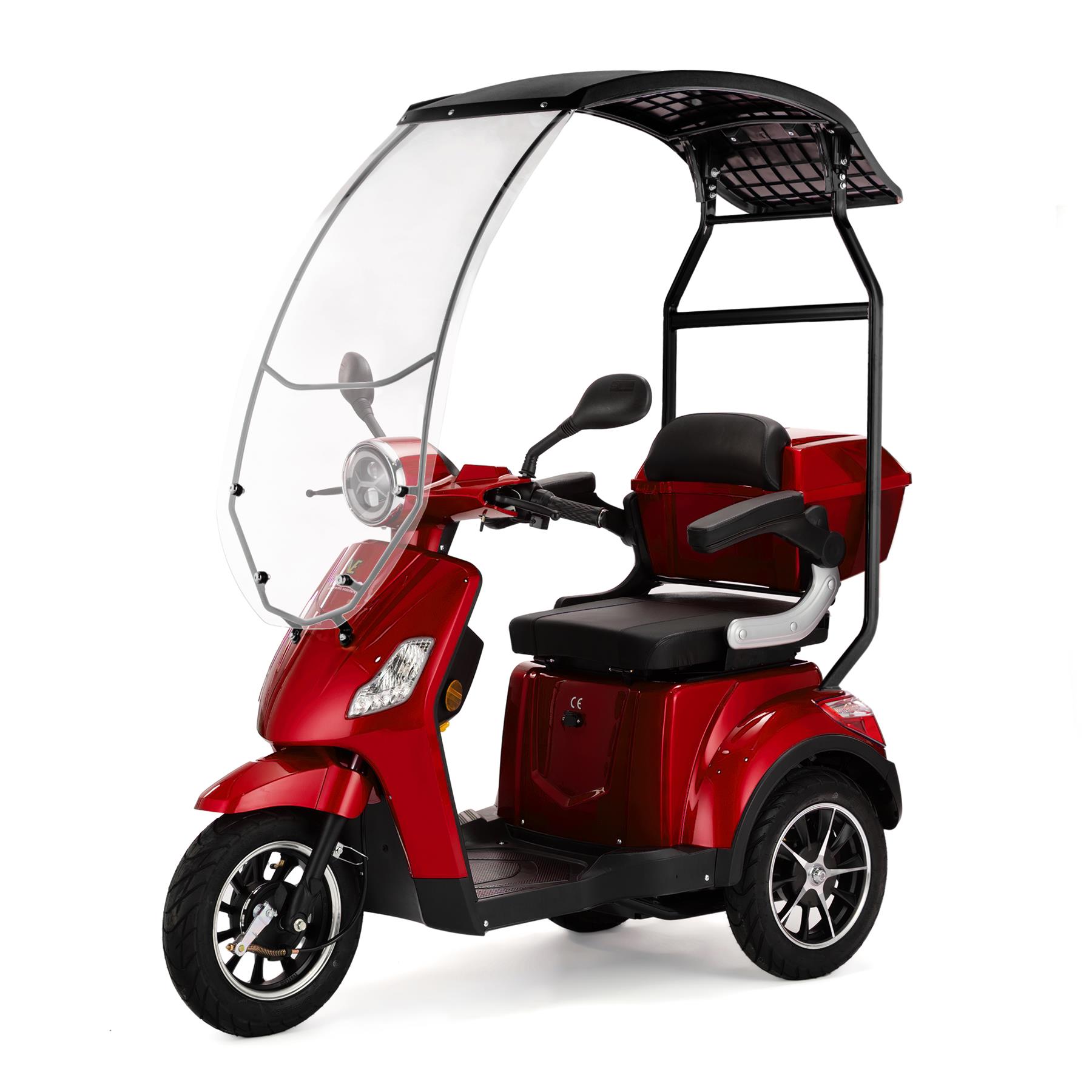 VELECO ZT63 Mobilitätsroller, 3 Räder, Vespa-Design – Komplett Montiert, 12 Km/h, 40 Km Reichweite