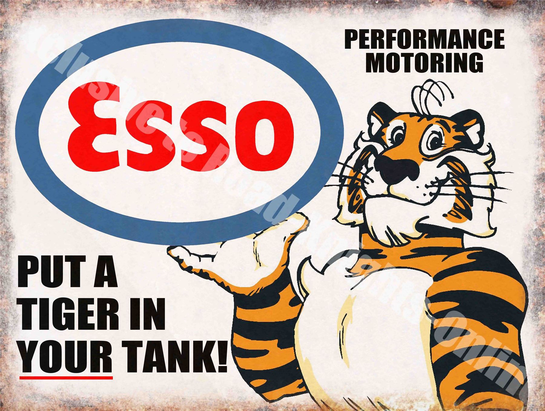Esso Put a Tiger in your tank, Petrol Oil Classic G Metal/Steel Wall Sign