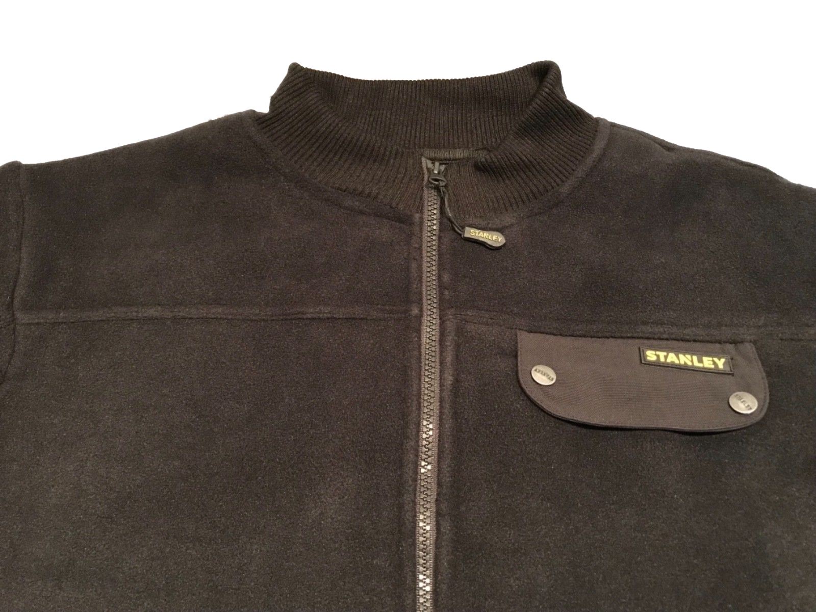 Stanley Workwear Casa Polar Resistente Negro Chaqueta De Cierre Completo
