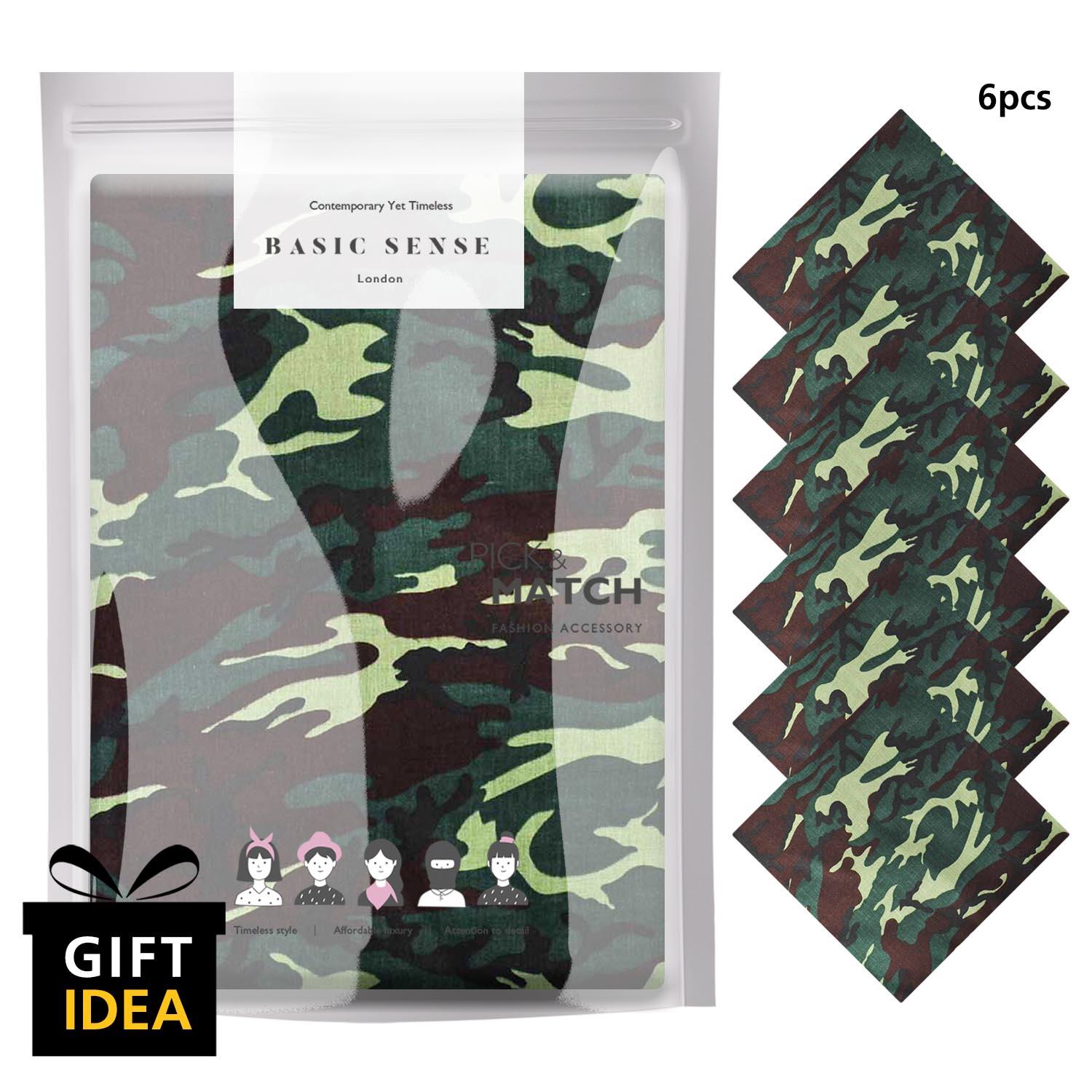 6PCS Camouflage Bandana Military 100% Cotton Multifunctional Bandanna - Picture 12 of 18