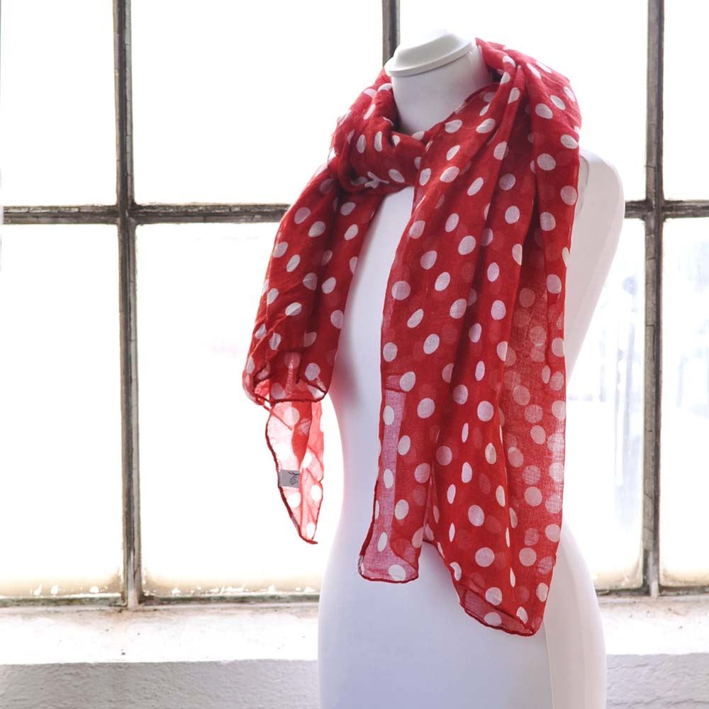 Polka Dot Scarf, Oversized Viscose Scarves Shawl for Women - Picture 26 of 29