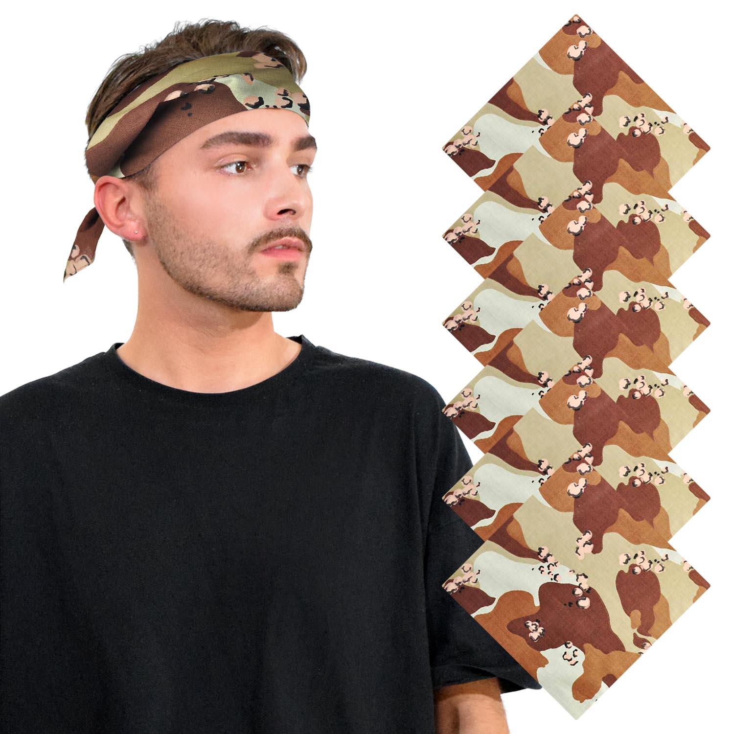 6PCS Camouflage Bandana Military 100% Cotton Multifunctional Bandanna - Picture 4 of 18
