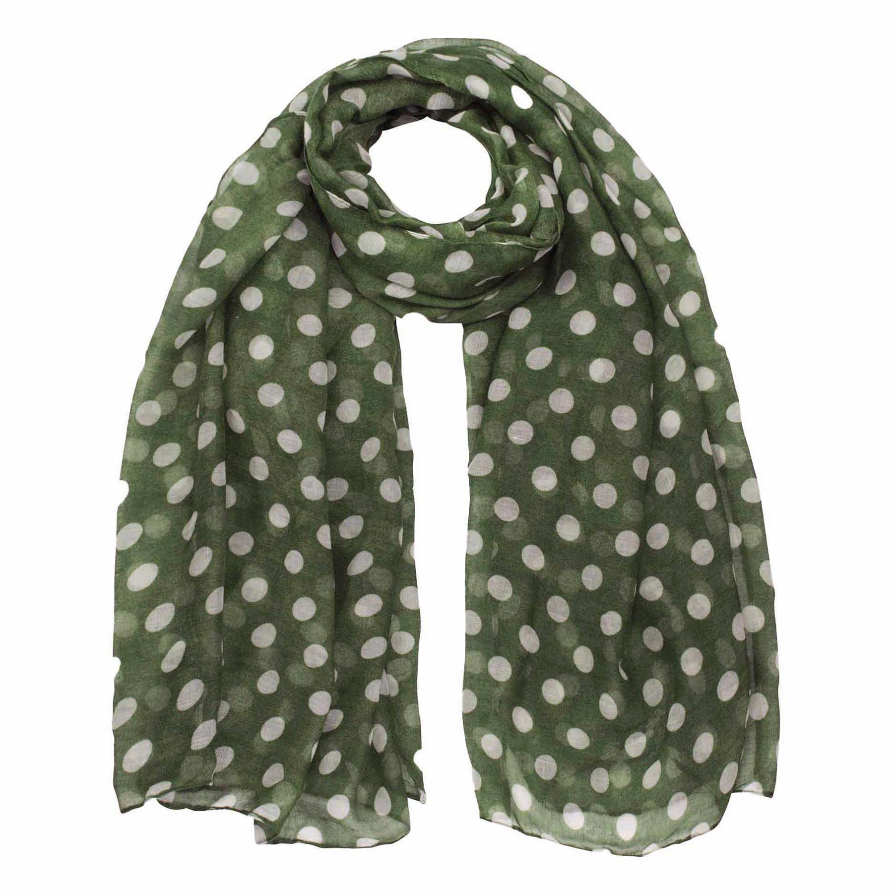 Polka Dot Scarf, Oversized Viscose Scarves Shawl for Women - Picture 12 of 29