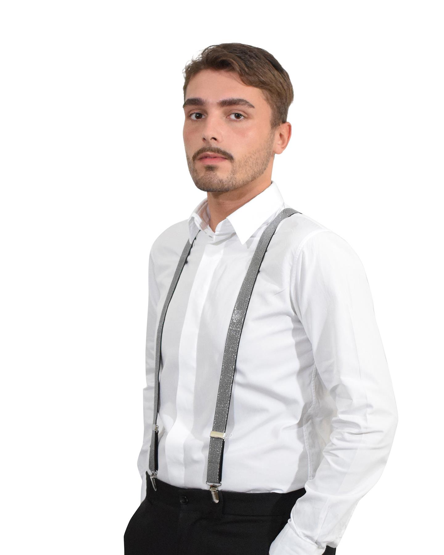 Unisex Plain Suspenders Sturdy Strong 25mm Y Shape Braces for Trouser - Picture 38 of 66