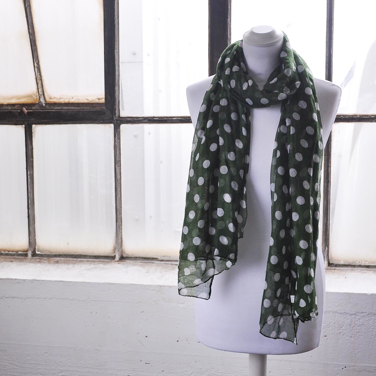 Polka Dot Scarf, Oversized Viscose Scarves Shawl for Women - Picture 14 of 29