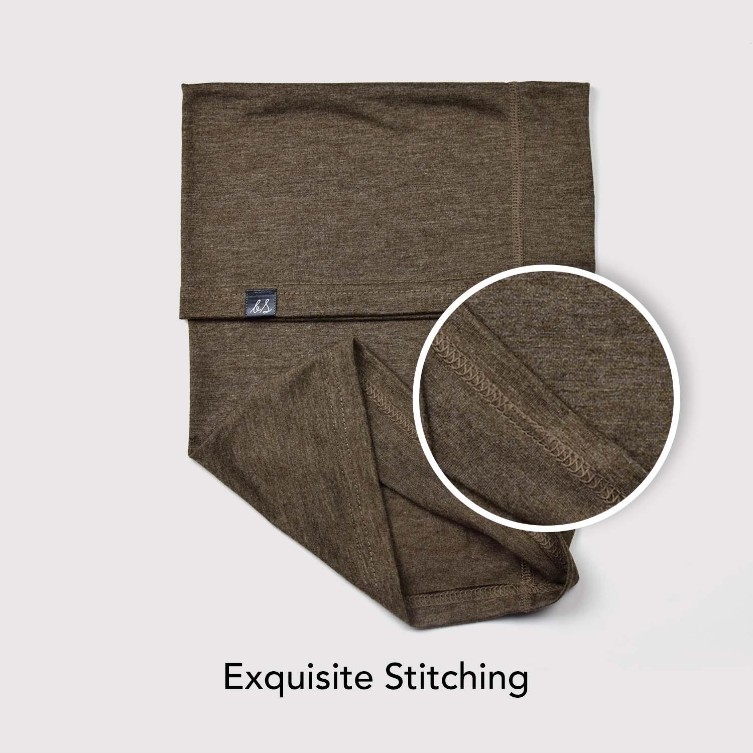 Cotton Blend Plain Jersey Soft Multifunctional Neck Warmer Gaiter Headwear Snood - Picture 8 of 44