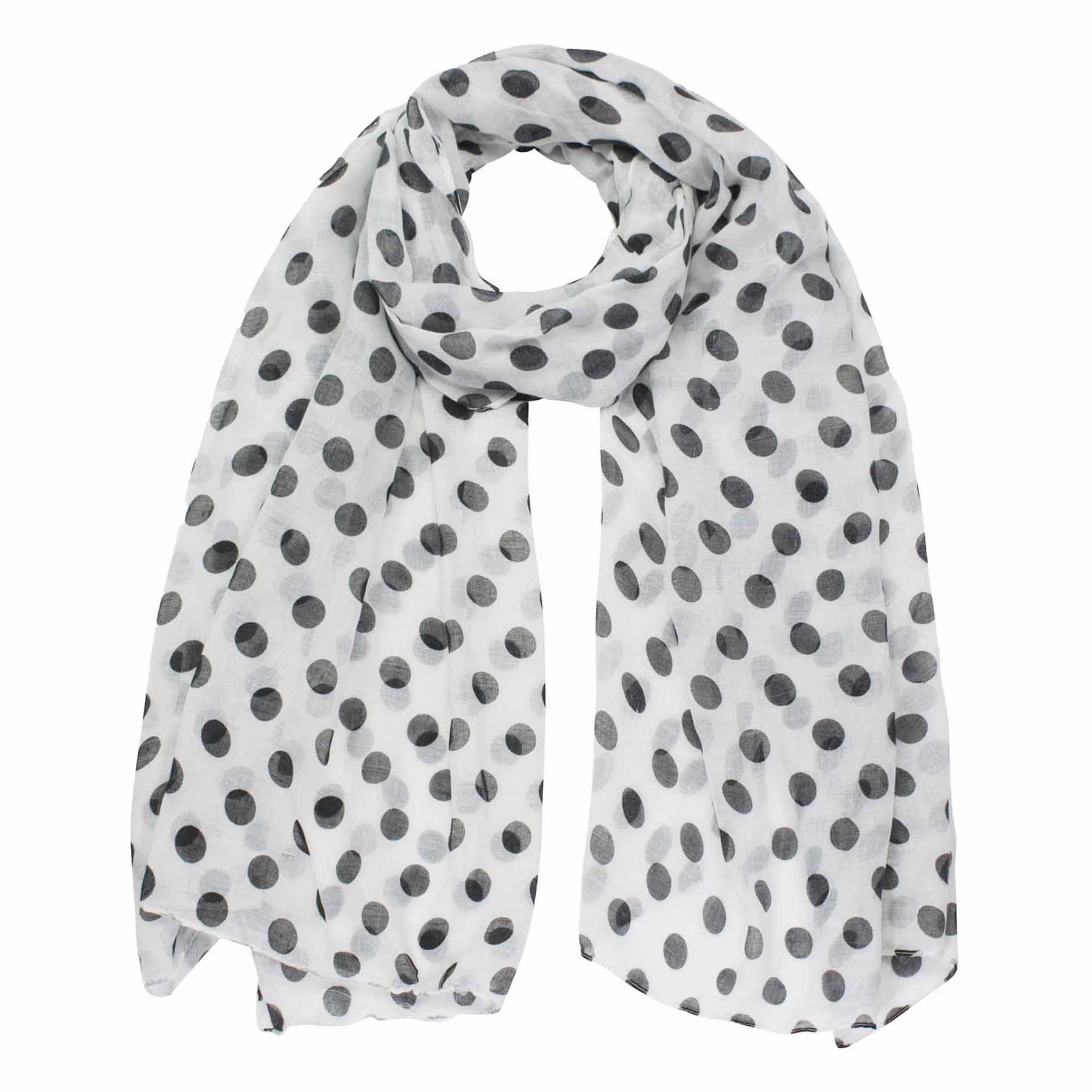 Polka Dot Scarf, Oversized Viscose Scarves Shawl for Women - Picture 27 of 29