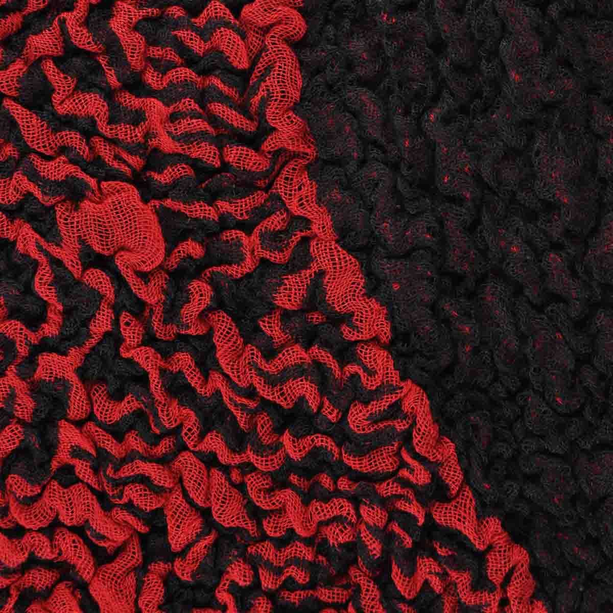Women Two Tone Bubble Scarf Elastic Fabric Winter Elasticated Warm Scarves