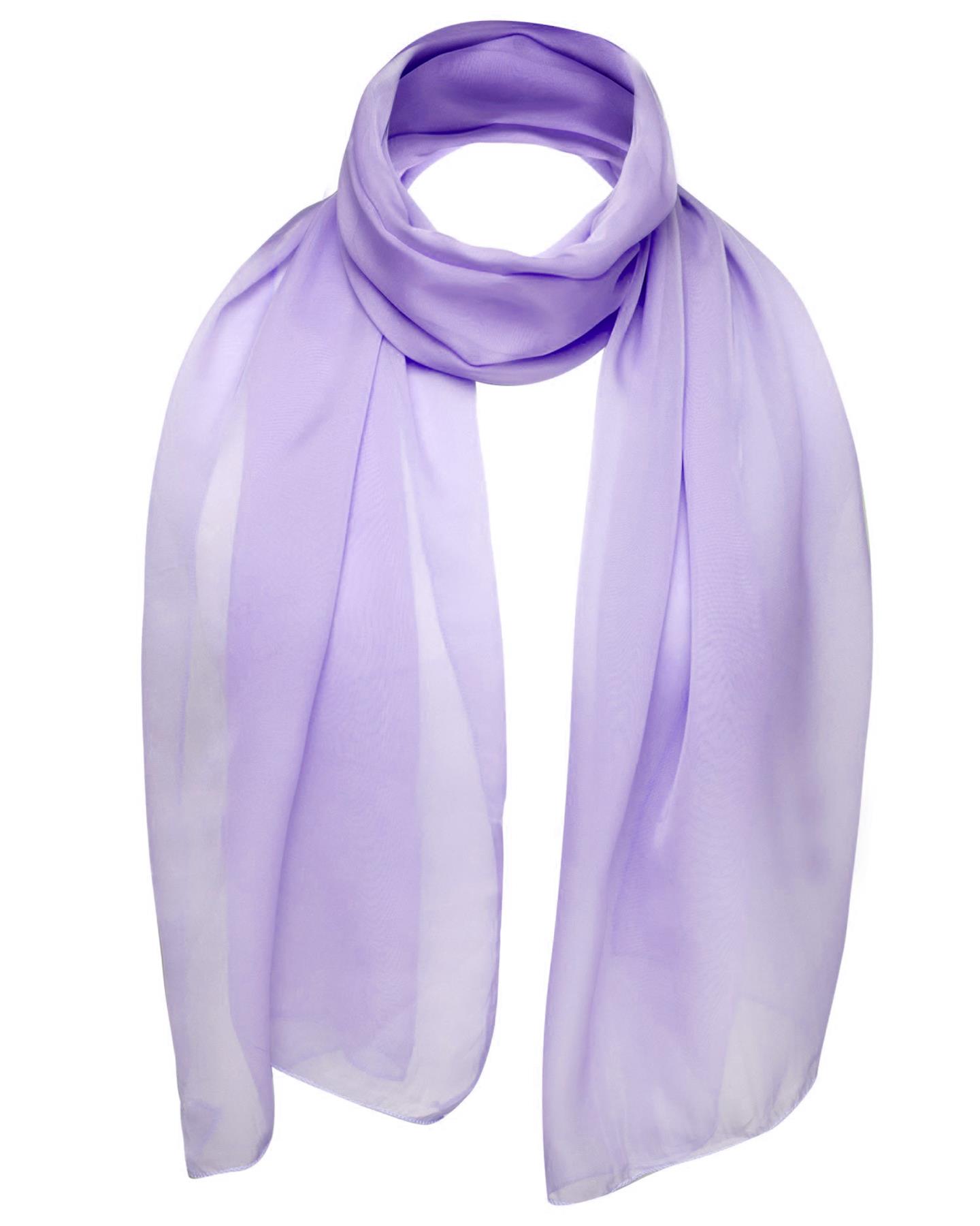 Premium Plain Chiffon Neck Scarf Lightweight Sheer Wrap Shawl Wedding Party - Picture 23 of 39