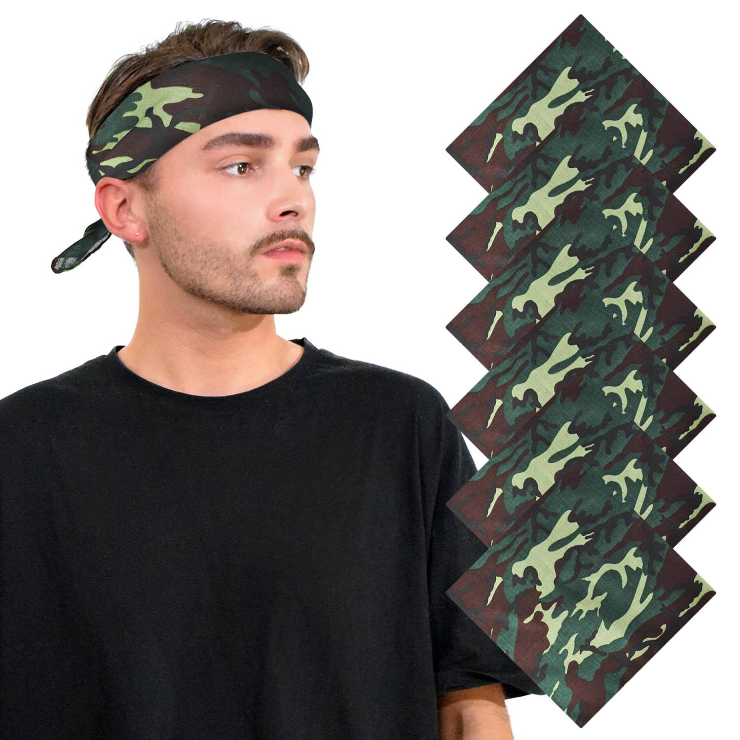 6PCS Camouflage Bandana Military 100% Cotton Multifunctional Bandanna - Picture 10 of 18