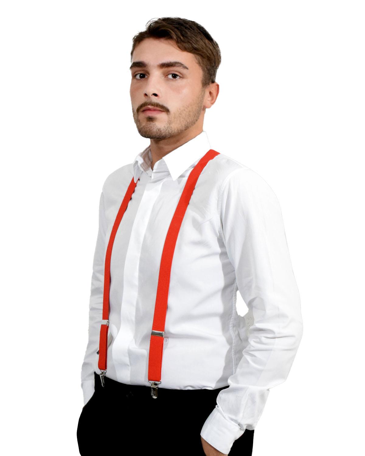Unisex Plain Suspenders Sturdy Strong 25mm Y Shape Braces for Trouser - Picture 56 of 66