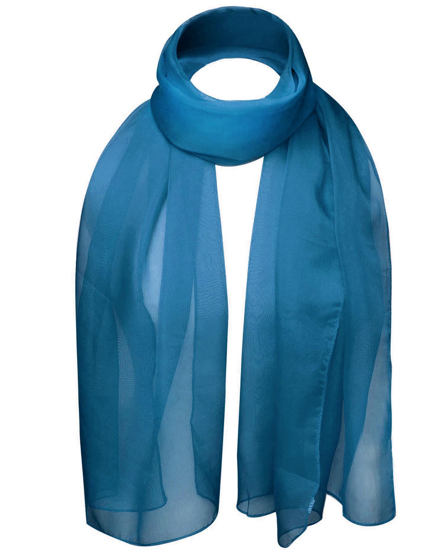Premium Plain Chiffon Neck Scarf Lightweight Sheer Wrap Shawl Wedding Party - Picture 36 of 39