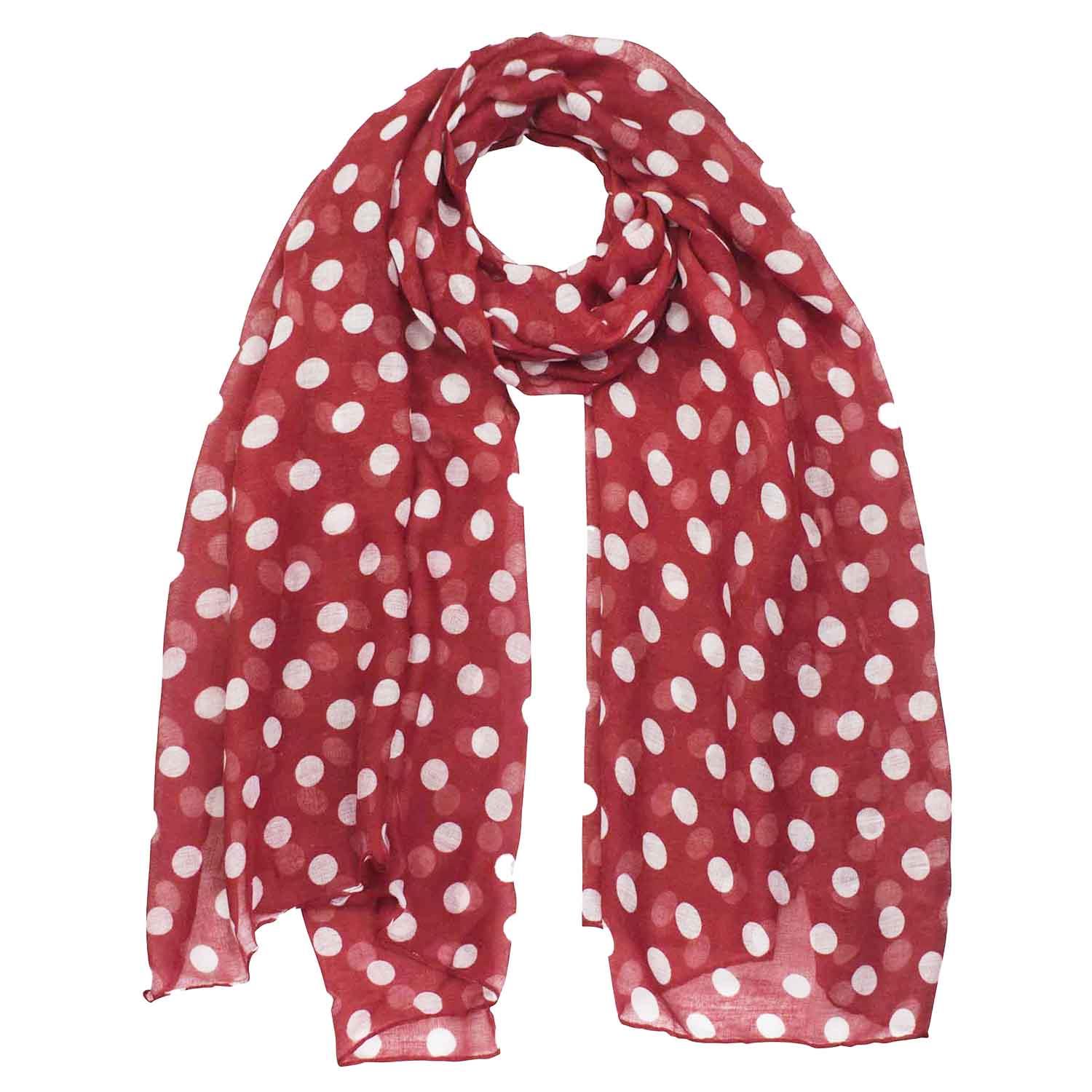 Polka Dot Scarf, Oversized Viscose Scarves Shawl for Women - Picture 24 of 29