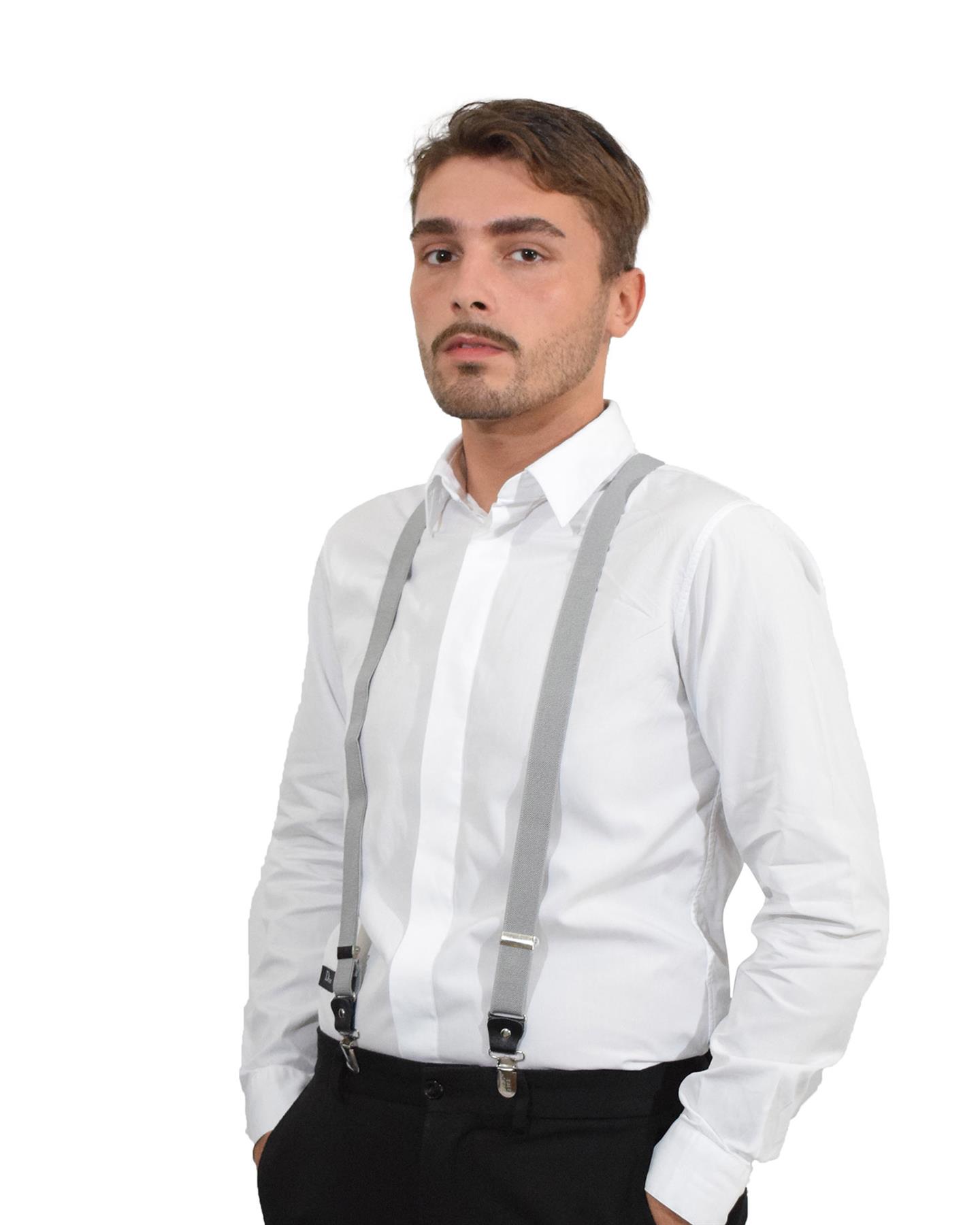 Unisex Plain Suspenders Sturdy Strong 25mm Y Shape Braces for Trouser - Picture 26 of 66