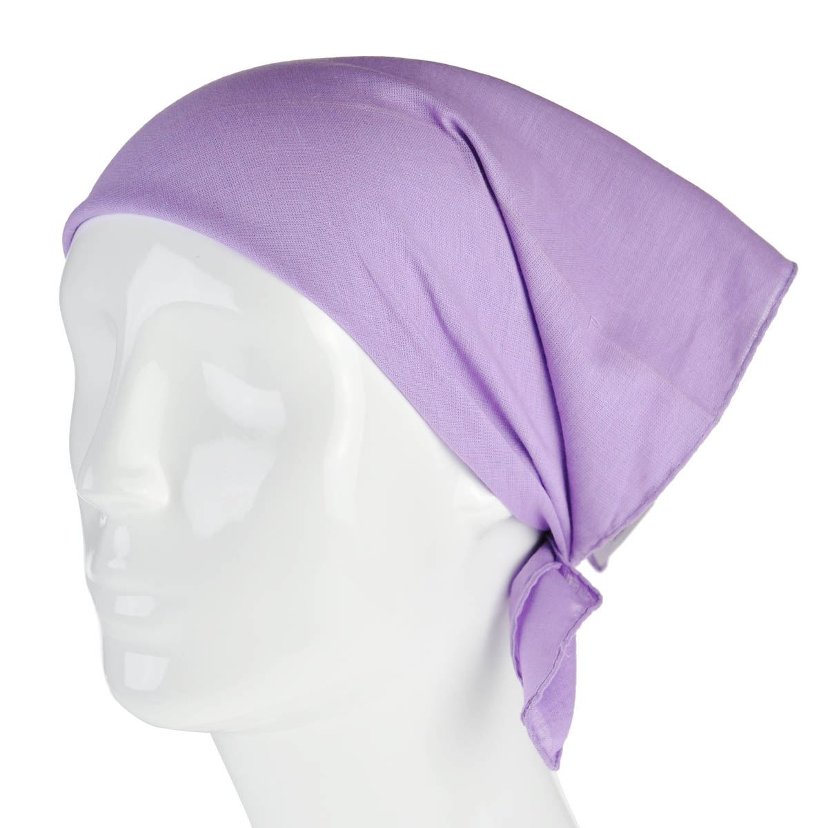 plain PURPLE cotton bandana headscarf
