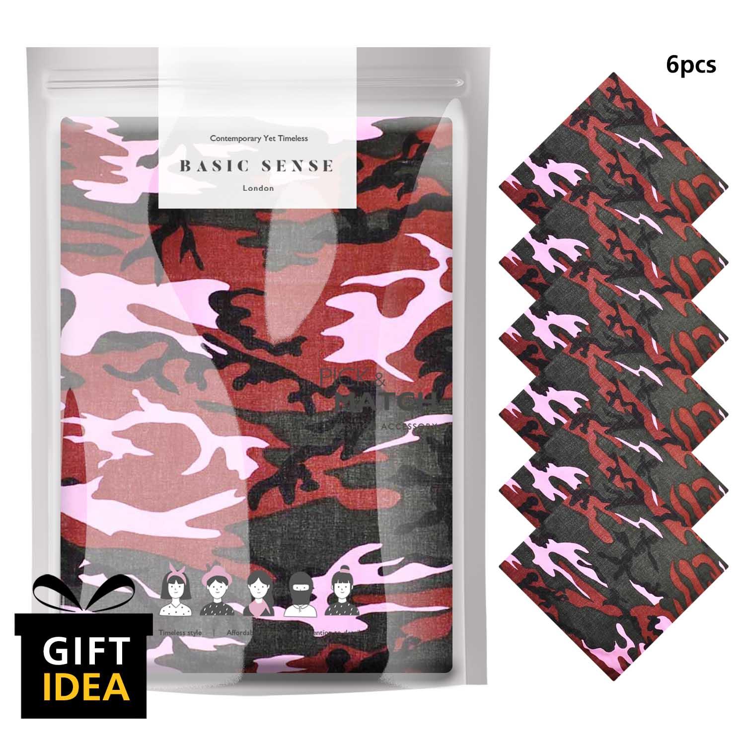 6PCS Camouflage Bandana Military 100% Cotton Multifunctional Bandanna - Picture 18 of 18
