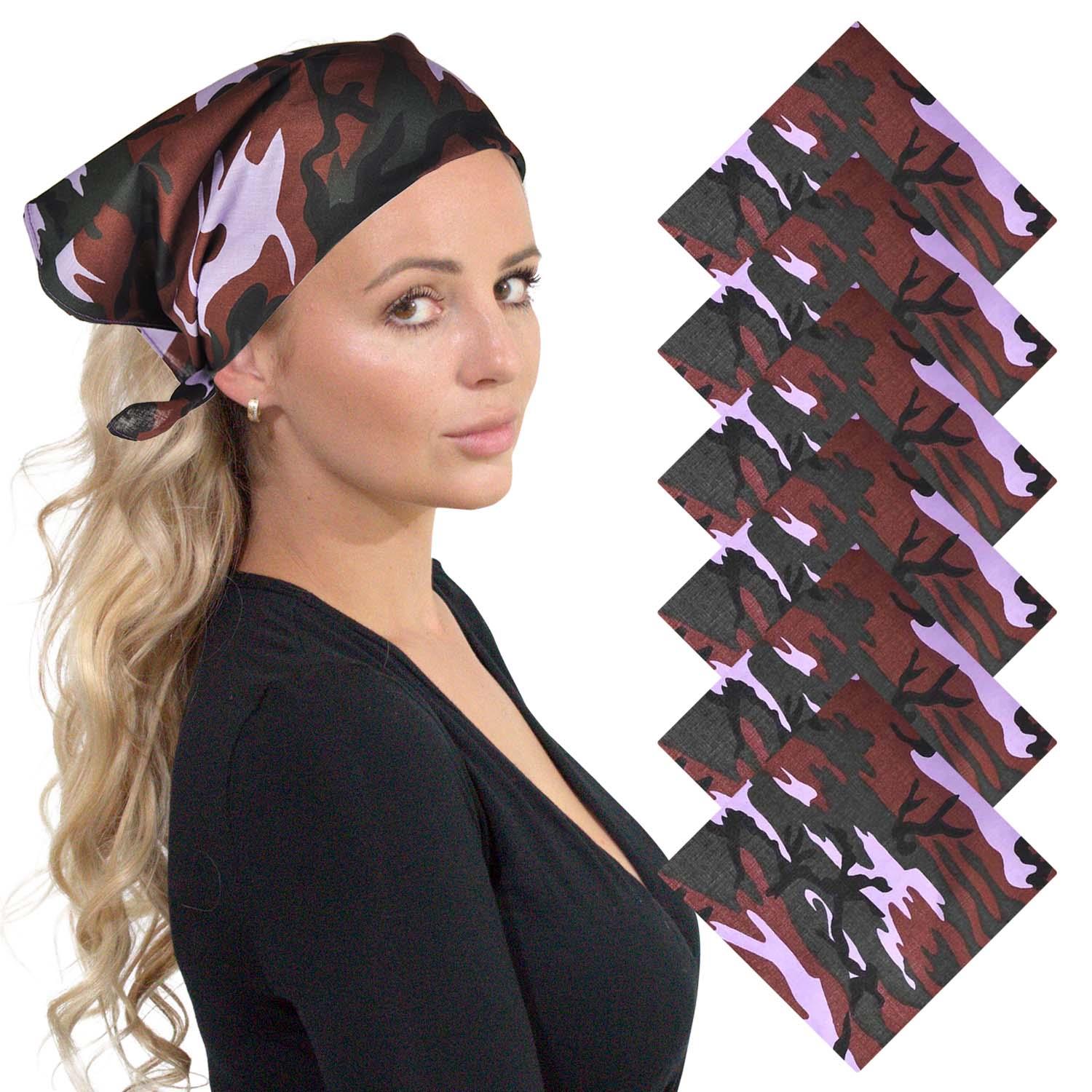 6PCS Camouflage Bandana Military 100% Cotton Multifunctional Bandanna - Picture 13 of 18