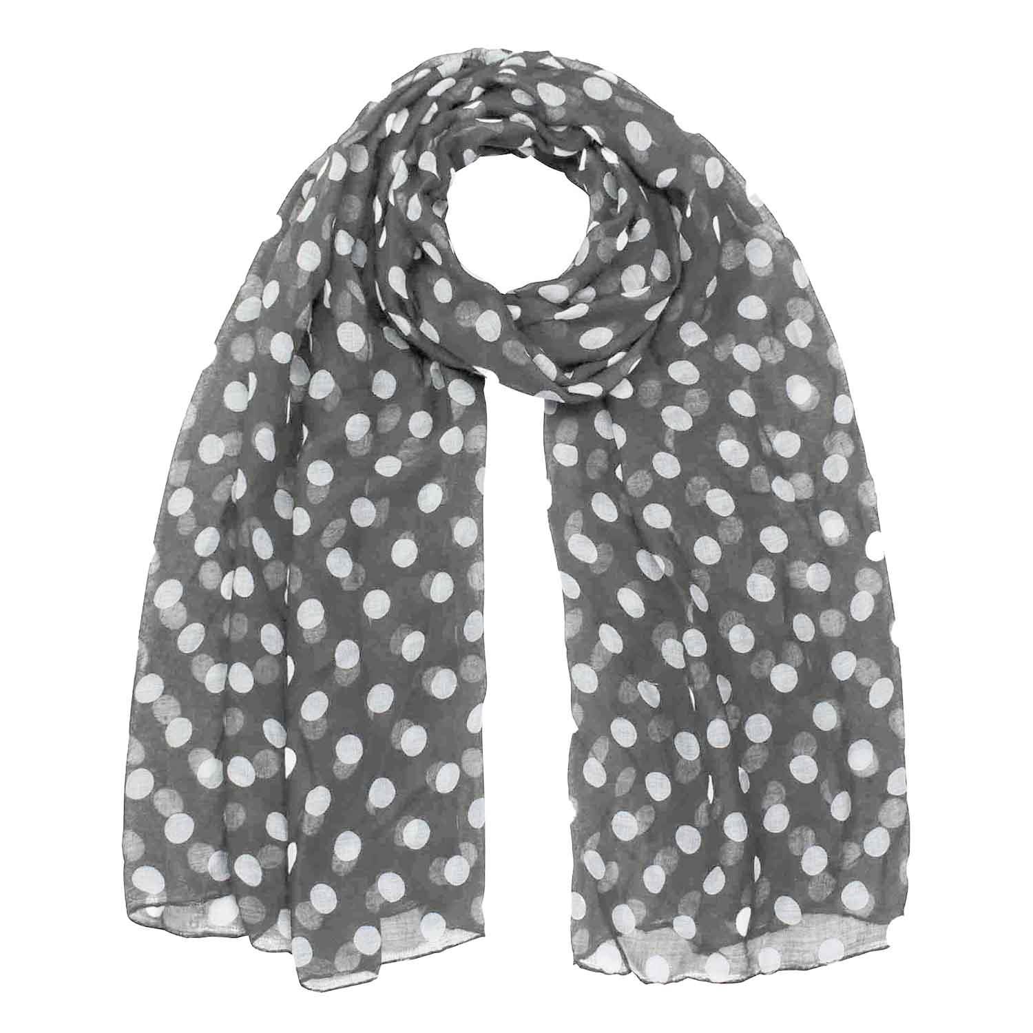 Polka Dot Scarf, Oversized Viscose Scarves Shawl for Women - Picture 15 of 29