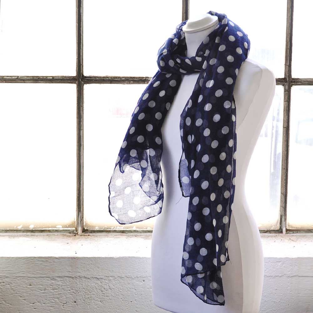 Polka Dot Scarf, Oversized Viscose Scarves Shawl for Women - Picture 20 of 29