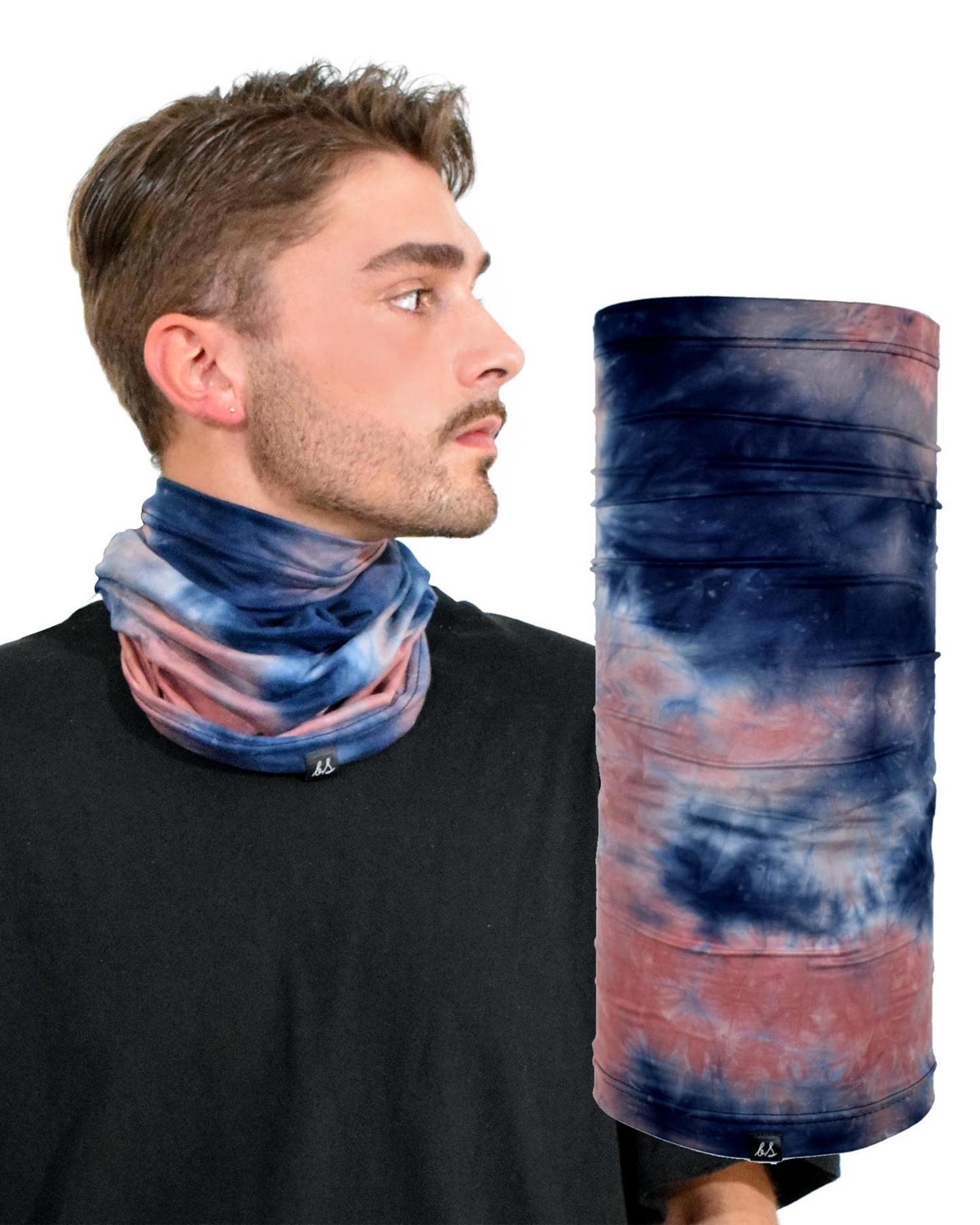 Tie Dye Soft Multifunctional Neck Warmer Gaiter Headwear Snood Winter Sports - Picture 10 of 17