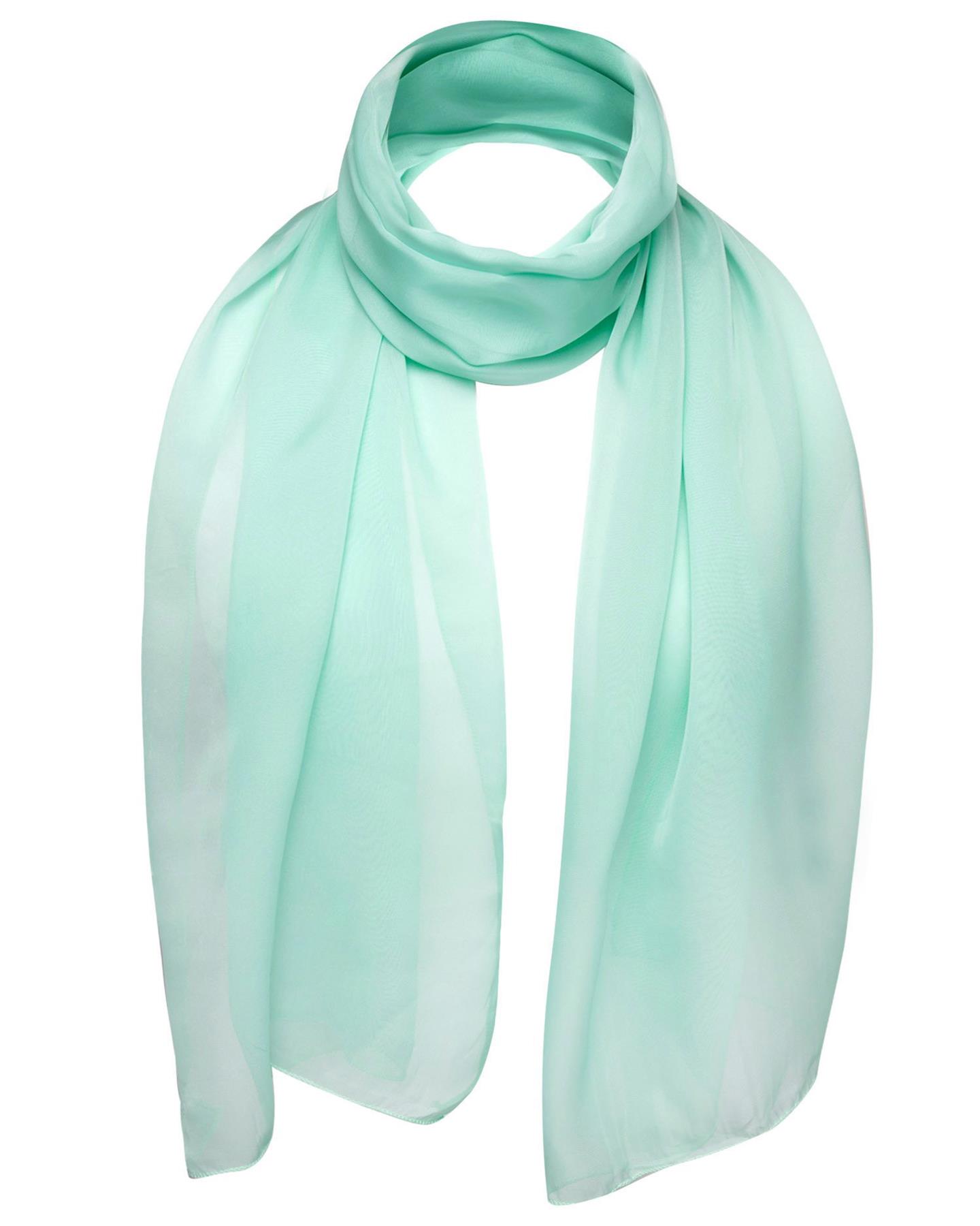 Premium Plain Chiffon Neck Scarf Lightweight Sheer Wrap Shawl Wedding Party - Picture 24 of 39