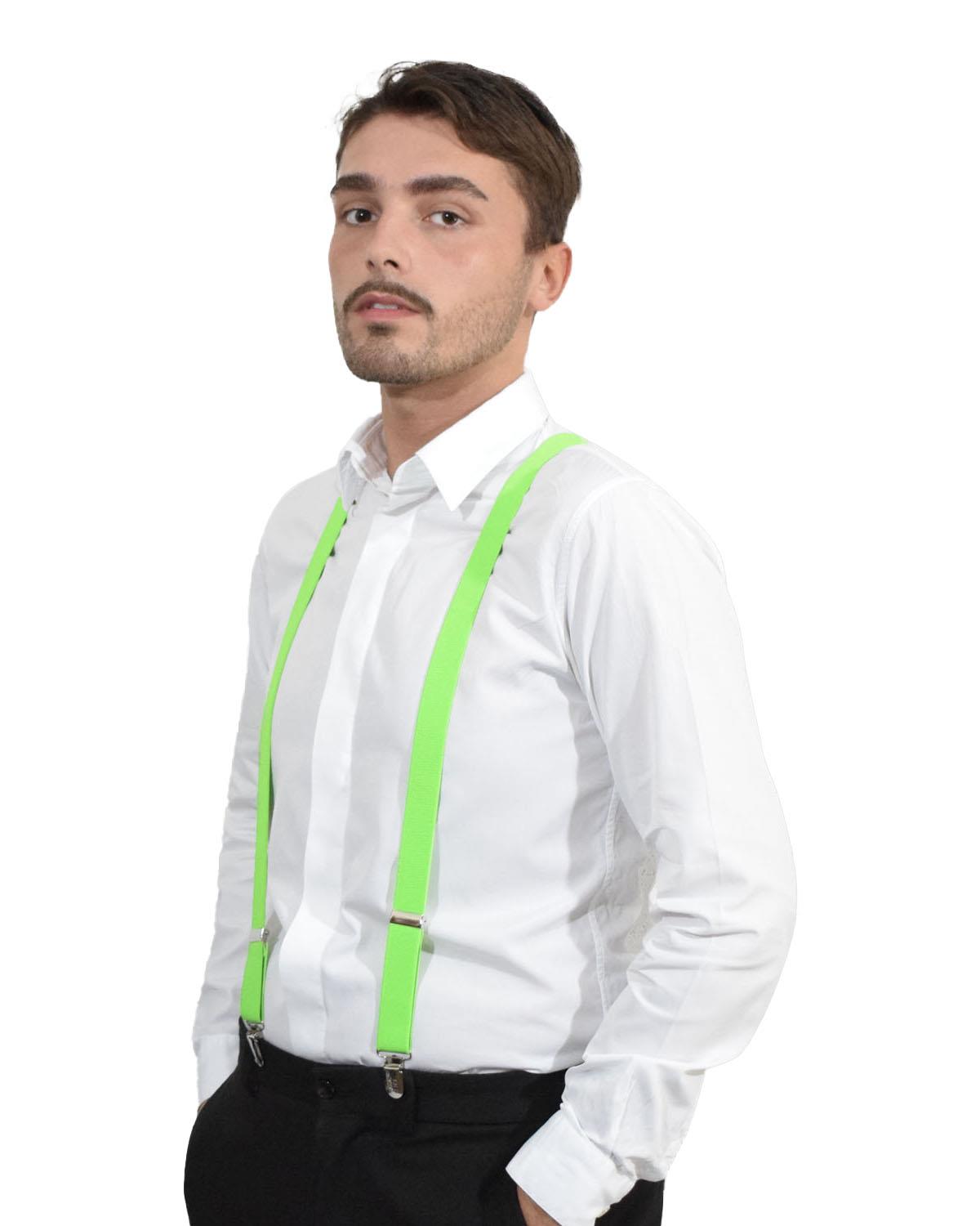 Unisex Plain Suspenders Sturdy Strong 25mm Y Shape Braces for Trouser - Picture 44 of 66