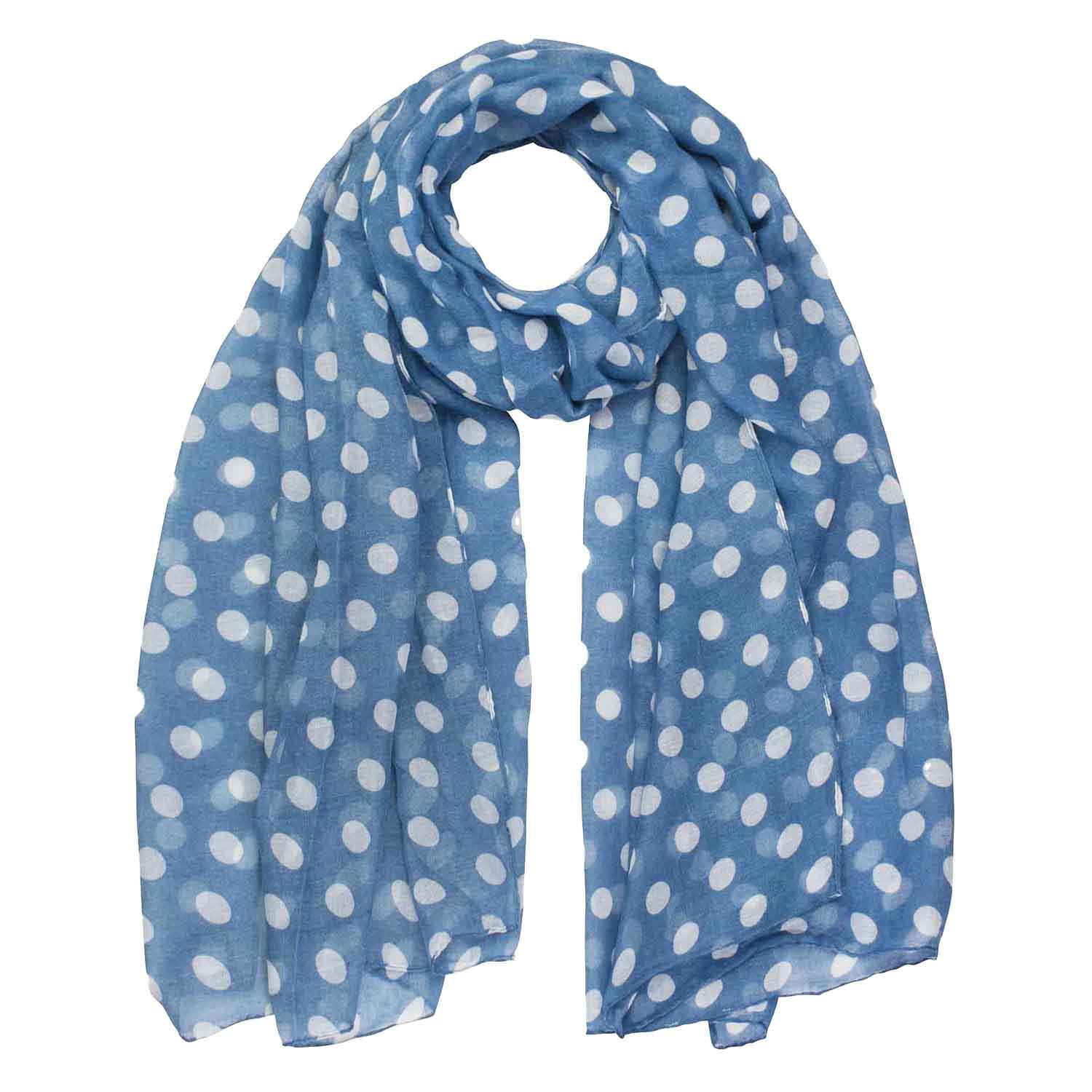 Polka Dot Scarf, Oversized Viscose Scarves Shawl for Women - Picture 9 of 29