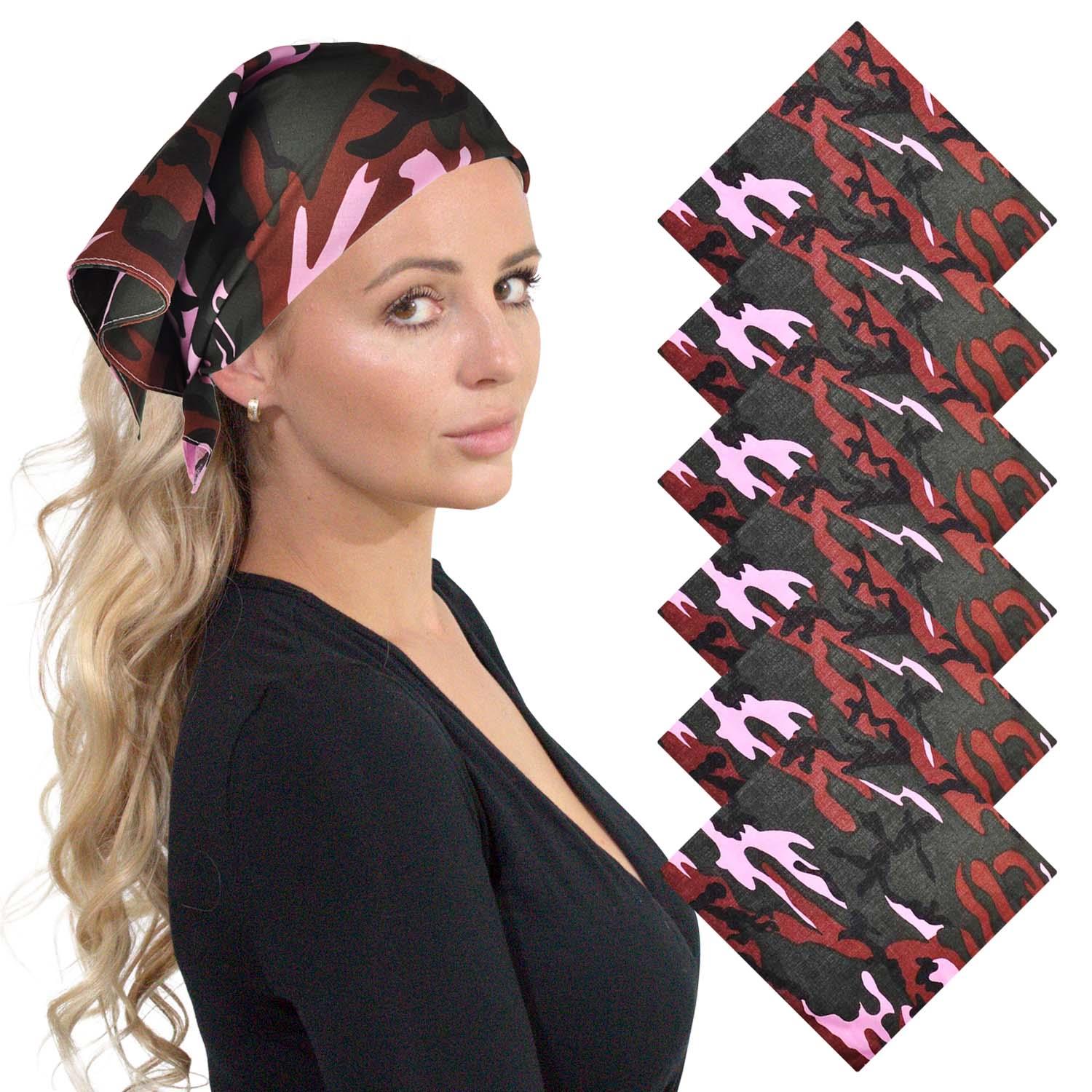 6PCS Camouflage Bandana Military 100% Cotton Multifunctional Bandanna - Picture 16 of 18