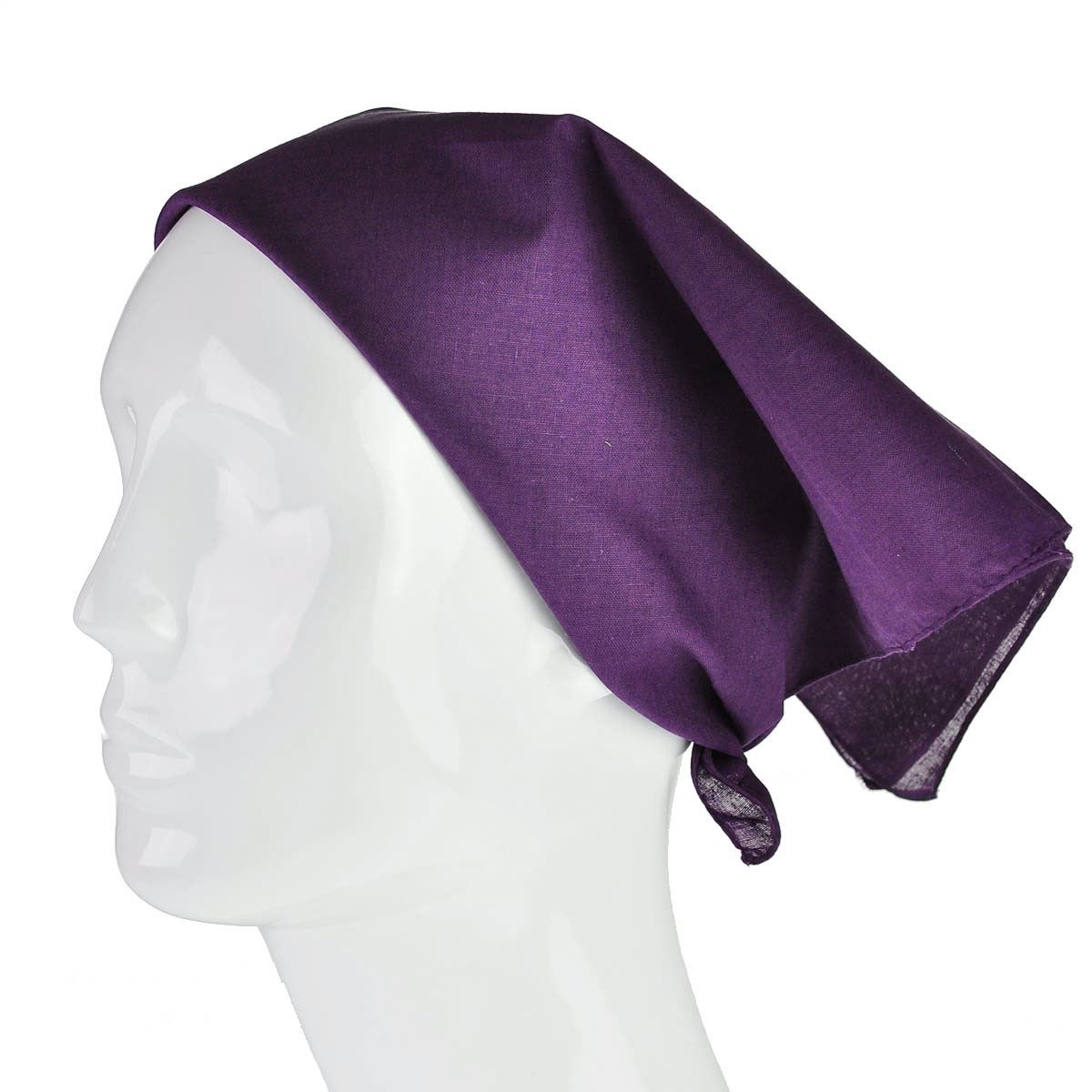 plain PURPLE cotton bandana headscarf