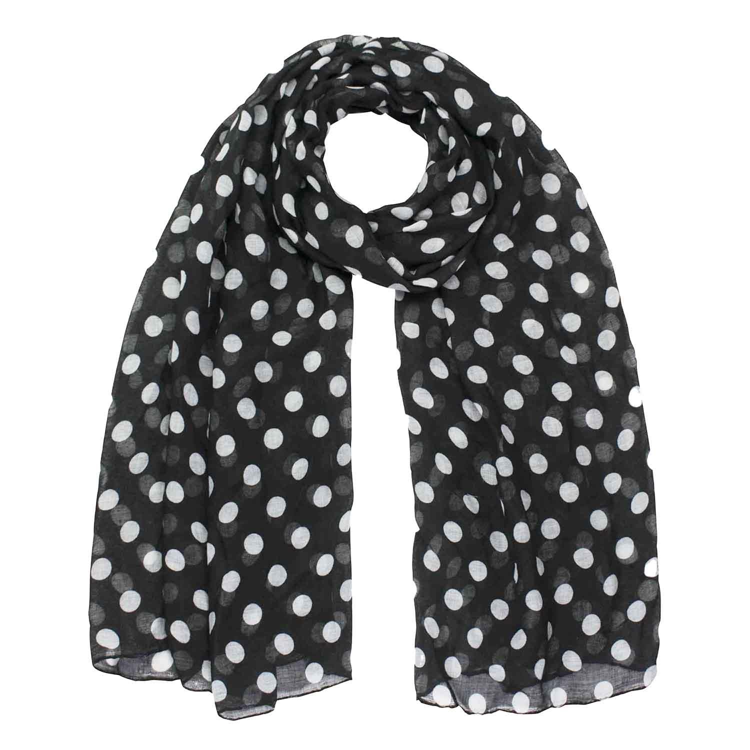 Polka Dot Scarf, Oversized Viscose Scarves Shawl for Women - Picture 6 of 29