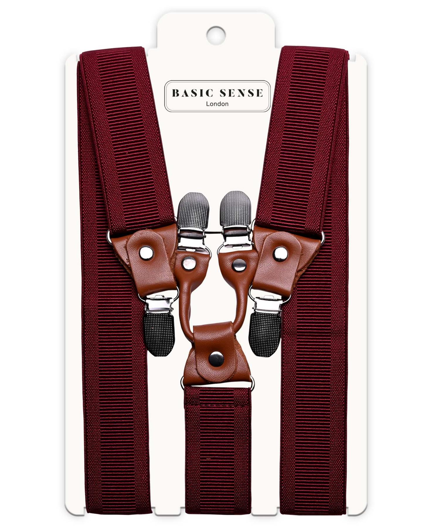 Men Plain Suspenders for Trouser, Thick 35mm Y Shape Wide Leather Braces - Picture 9 of 22