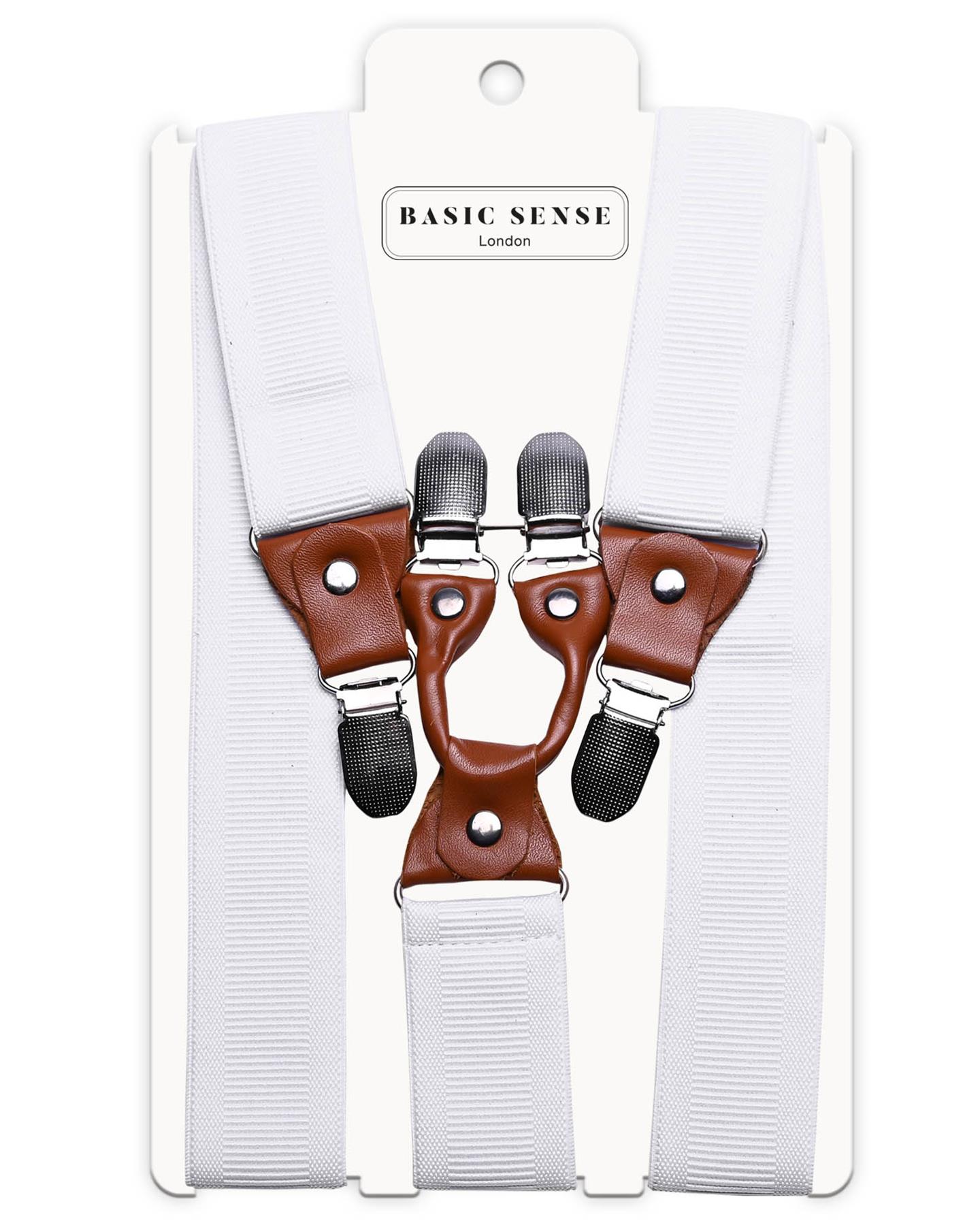 Men Plain Suspenders for Trouser, Thick 35mm Y Shape Wide Leather Braces - Picture 21 of 22