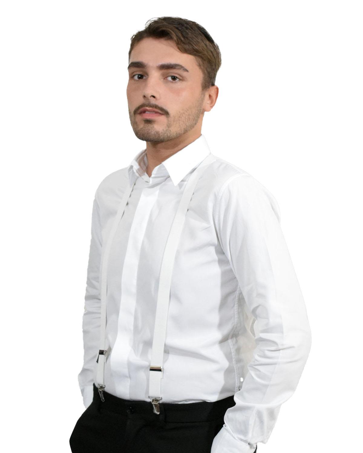 Unisex Plain Suspenders Sturdy Strong 25mm Y Shape Braces for Trouser - Picture 62 of 66
